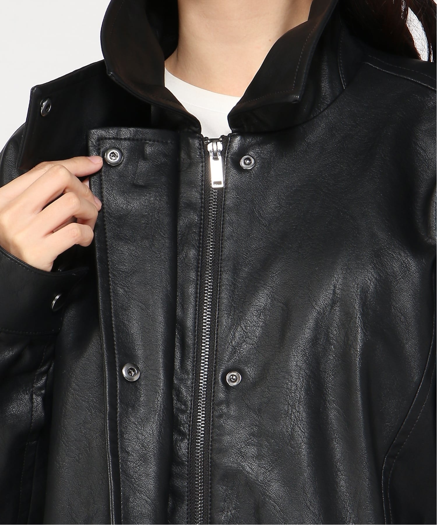 GAP｜(W)オーバーサイズ ヴィーガンレザージャケット | Rakuten