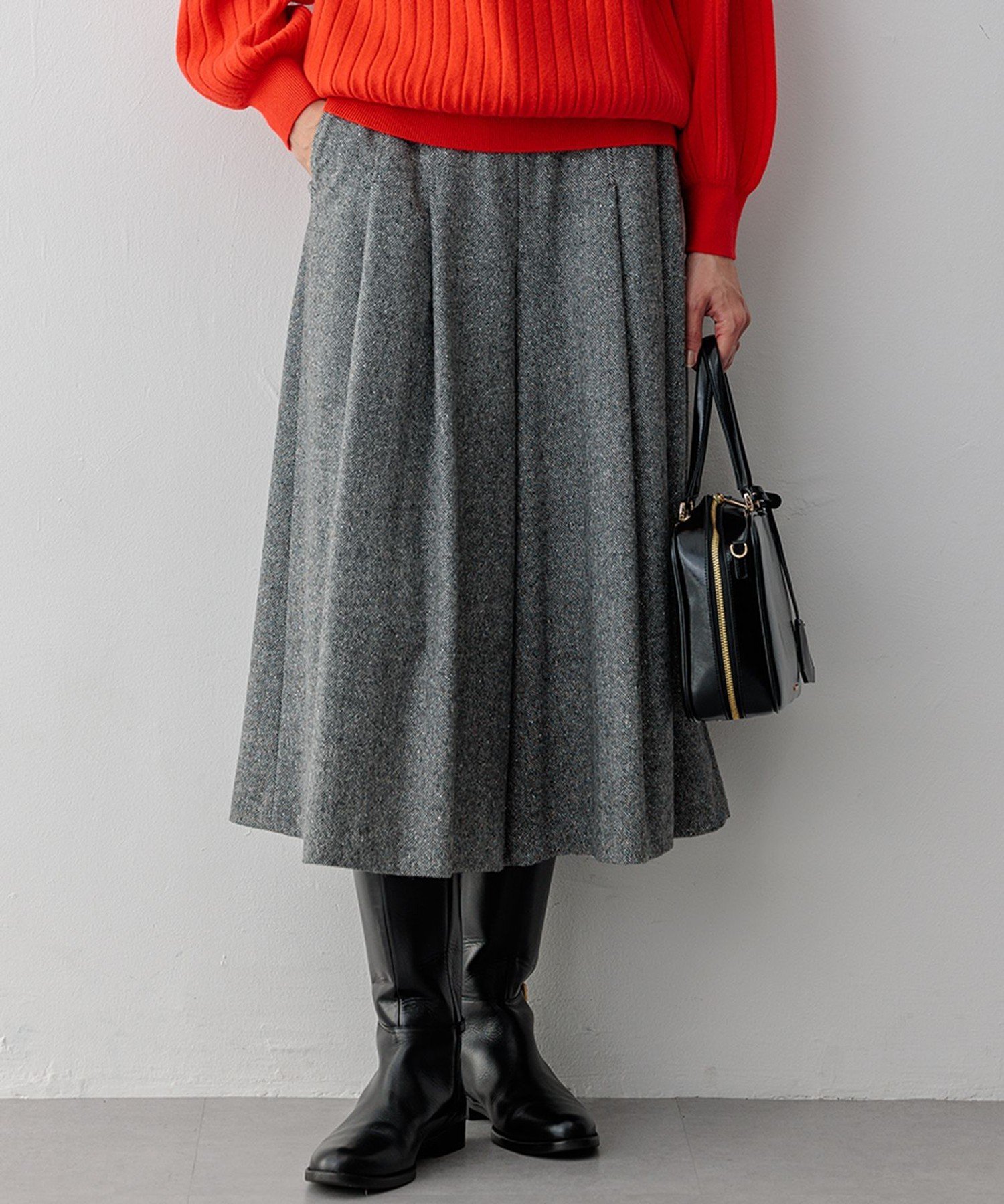 23区｜シルクネップヘリンボーン ガウチョ パンツ | Rakuten Fashion