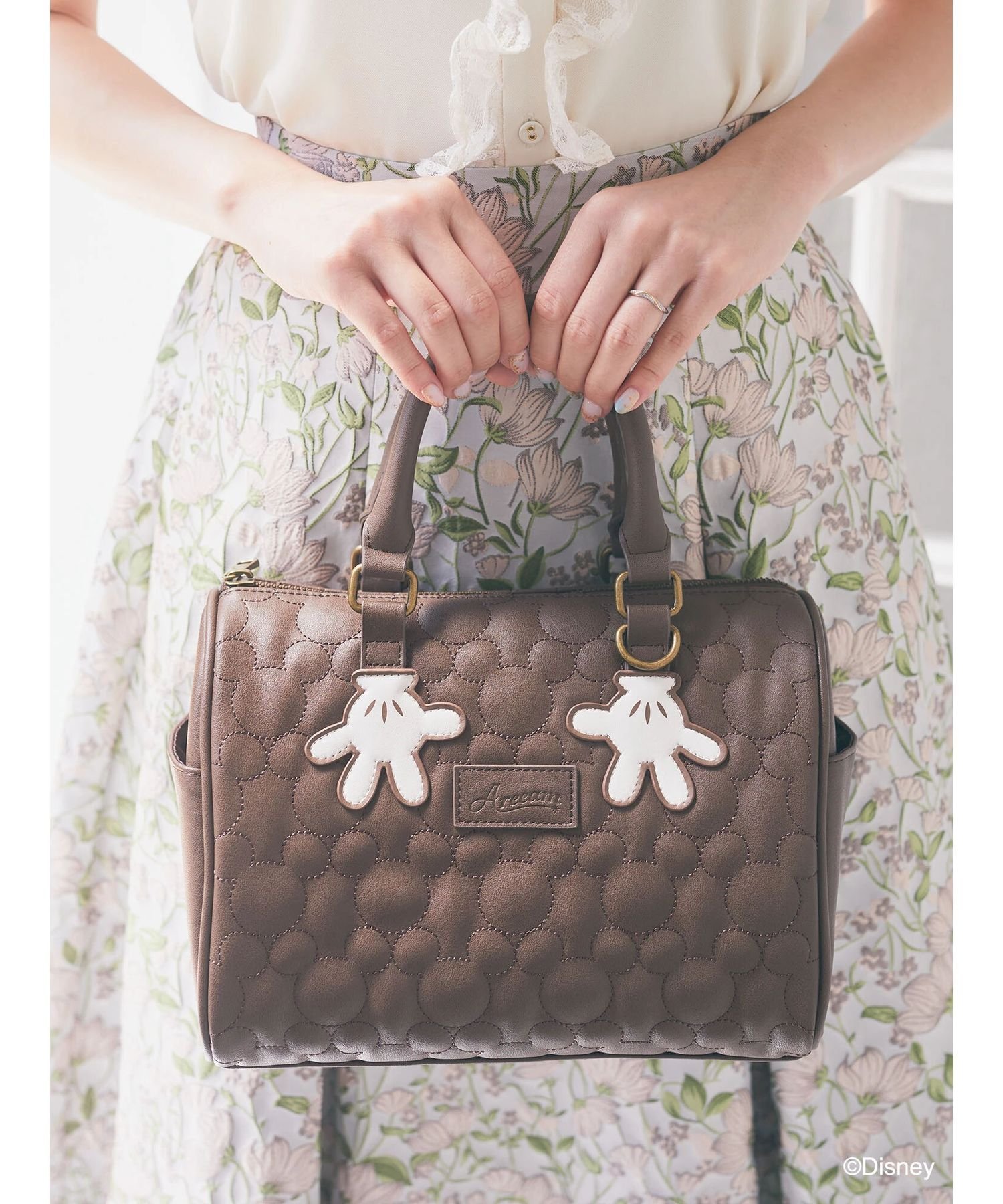 Areeam｜ミッキー/キルティングミニボストンバッグ | Rakuten Fashion