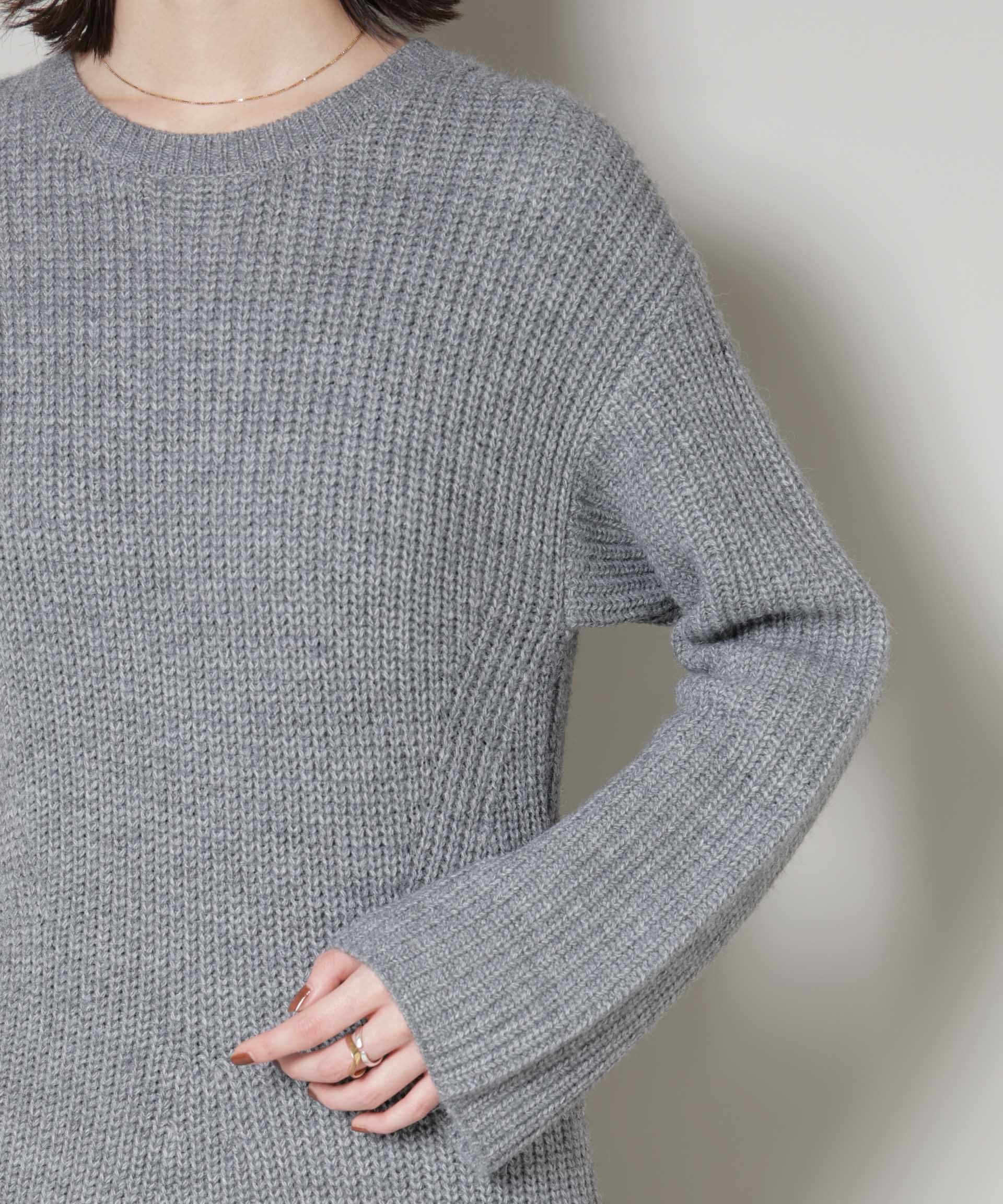 NANO universe｜片畦フレアニットワンピース | Rakuten Fashion(楽天