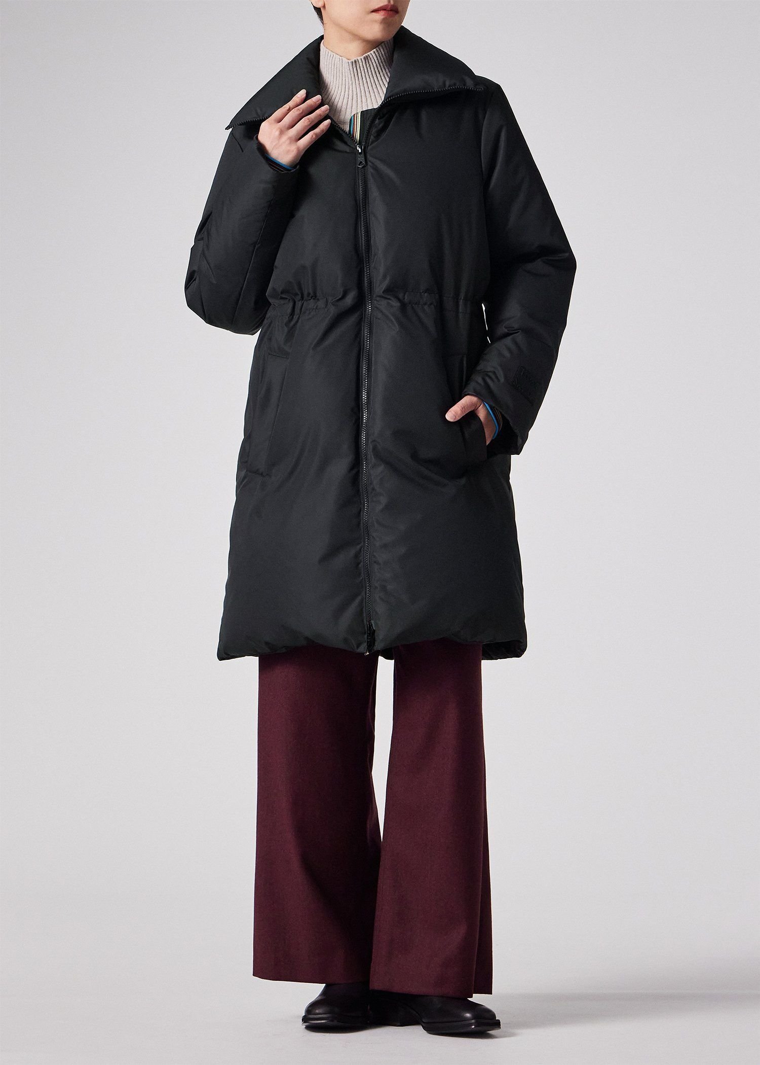 未使用級 ポールスミス 現行タグ ダウンコートロングコート ステン