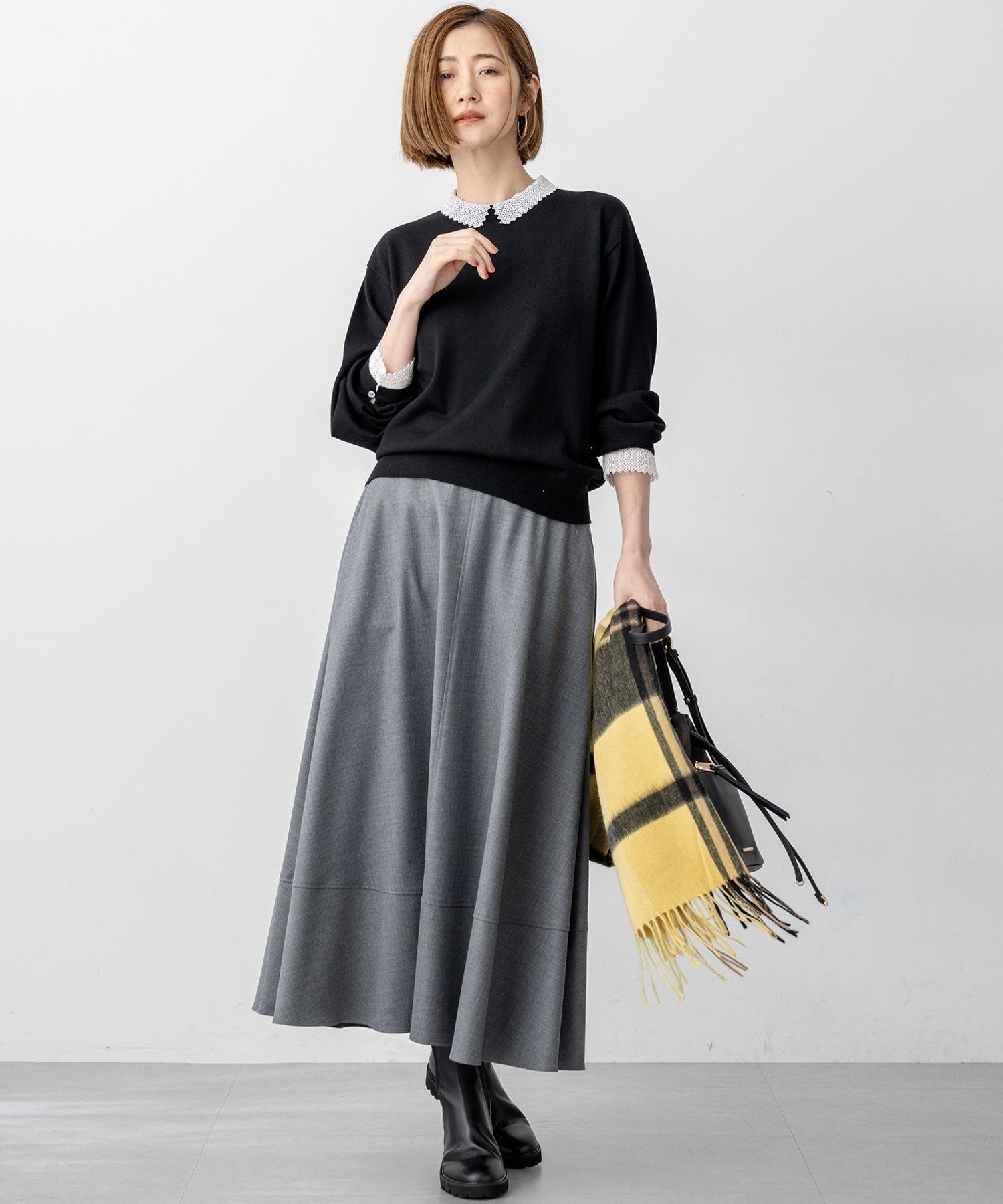 23区｜カシミヤ チェック マフラー | Rakuten Fashion(楽天