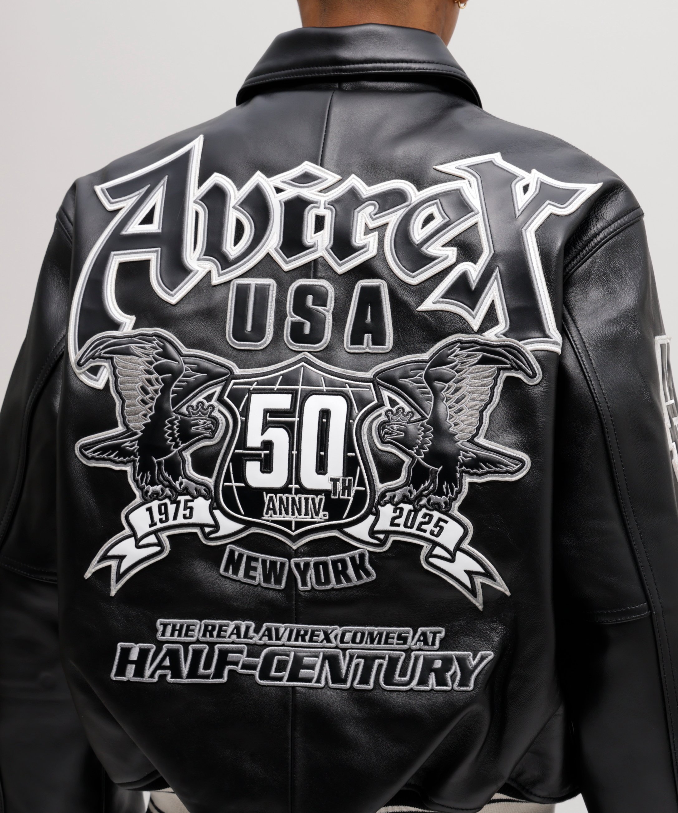 AVIREX｜《50th Anniversary》GRAPHIC VARSITY LEATHER JACKET