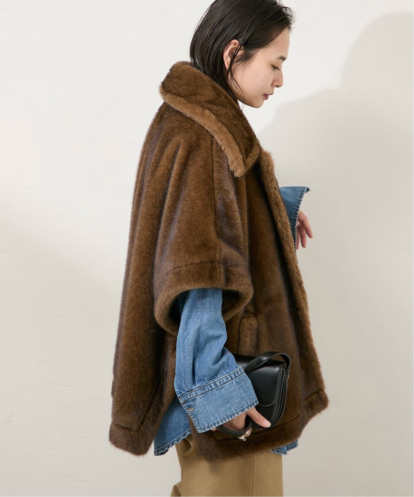 JOURNAL STANDARD｜Mink Like Fur Poncho | Rakuten Fashion(楽天