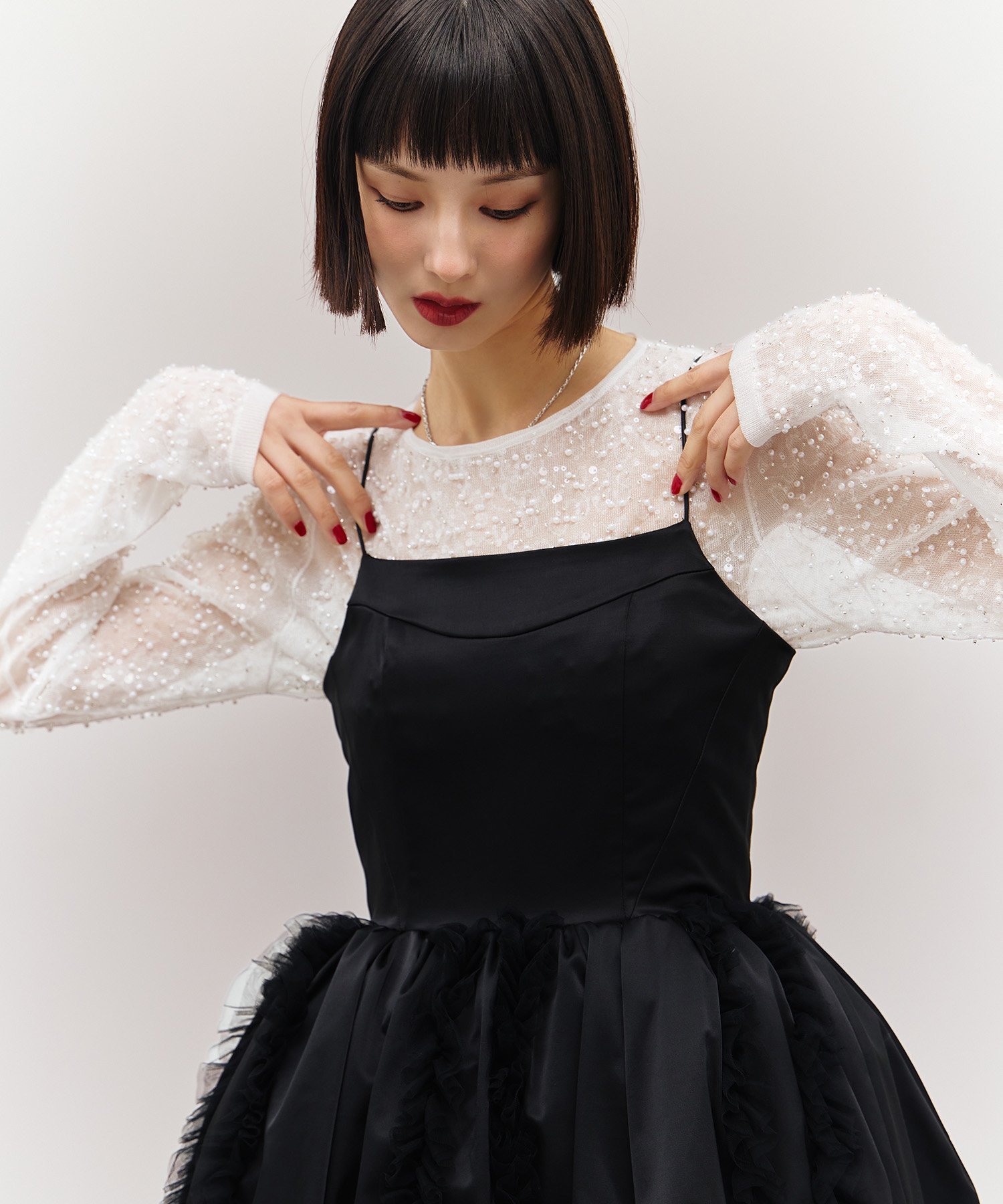 EIMY ISTOIRE｜フリルパフミニドレス | Rakuten Fashion(楽天