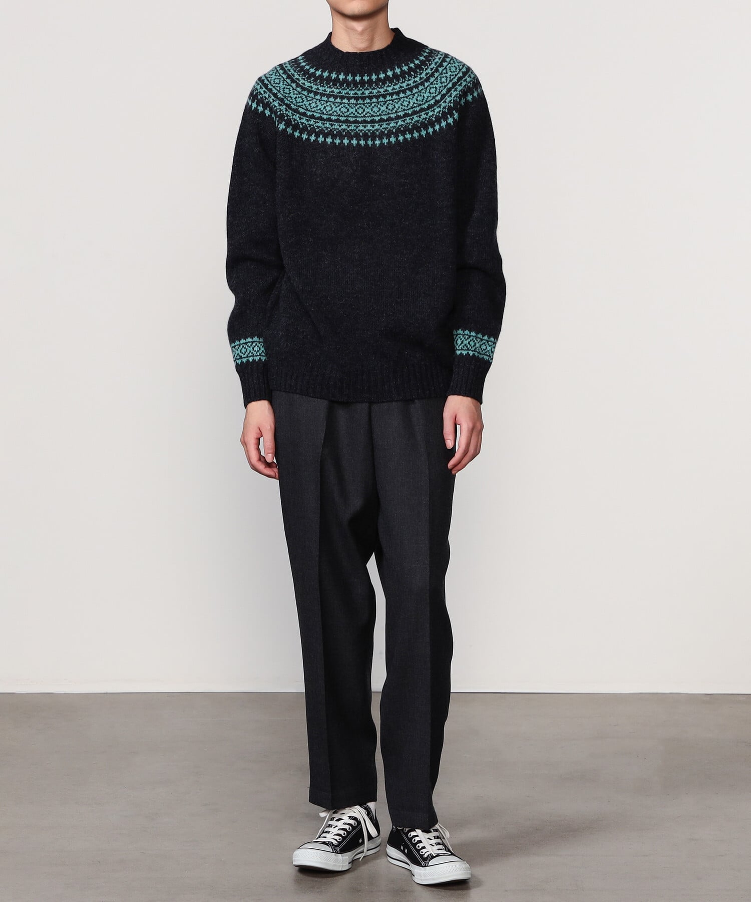 Bshop｜MORRIS & SONS | ジーロンラム ノルディックセーター MEN