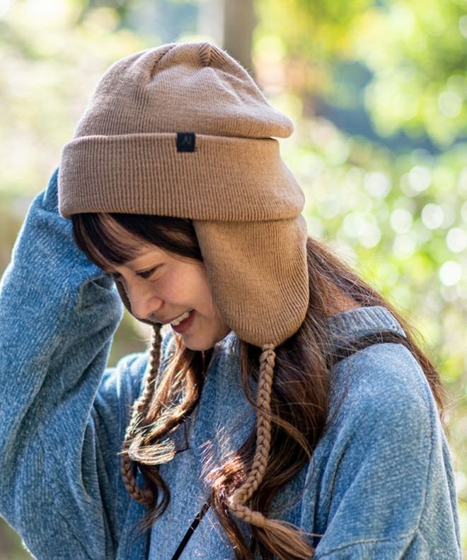 Nakota｜nakota イヤーカバーフライトニットワッチ 耳付き ニット