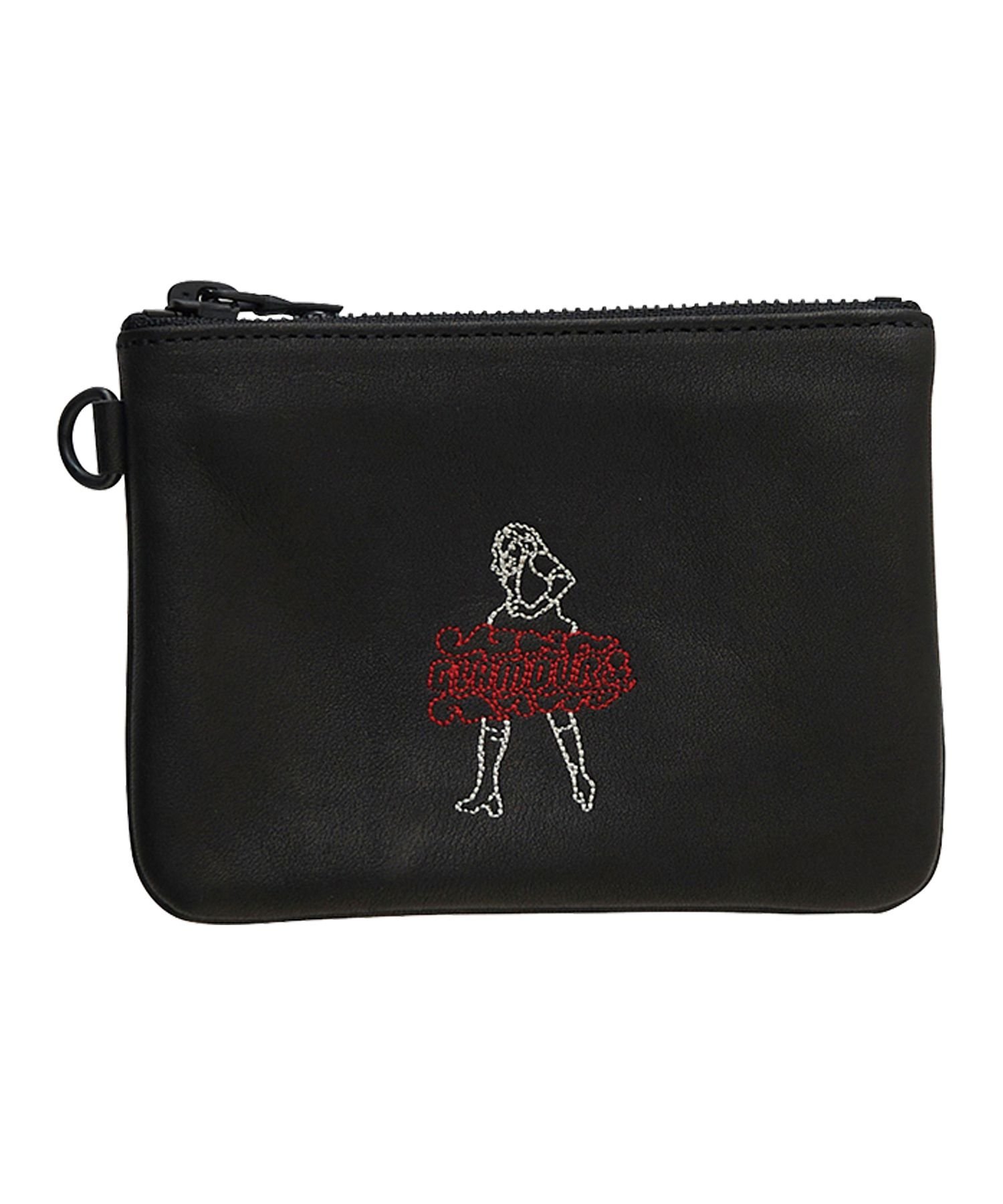 HYSTERIC GLAMOUR｜ロゴスタッズ ラウンドジップミニウォレット