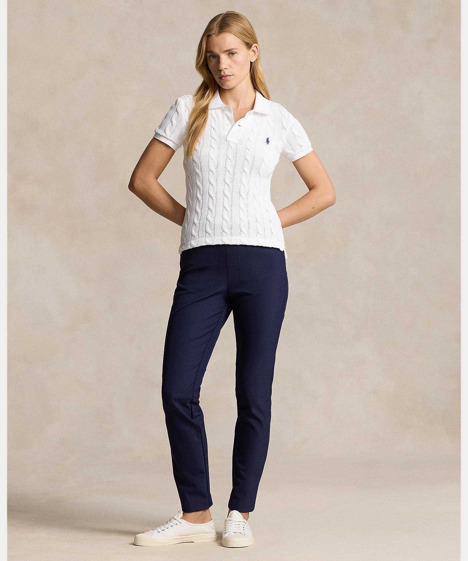 RLX 【1円】RLX ラルフローレン 裏起毛ストレッチパンツ ネイビー系 34