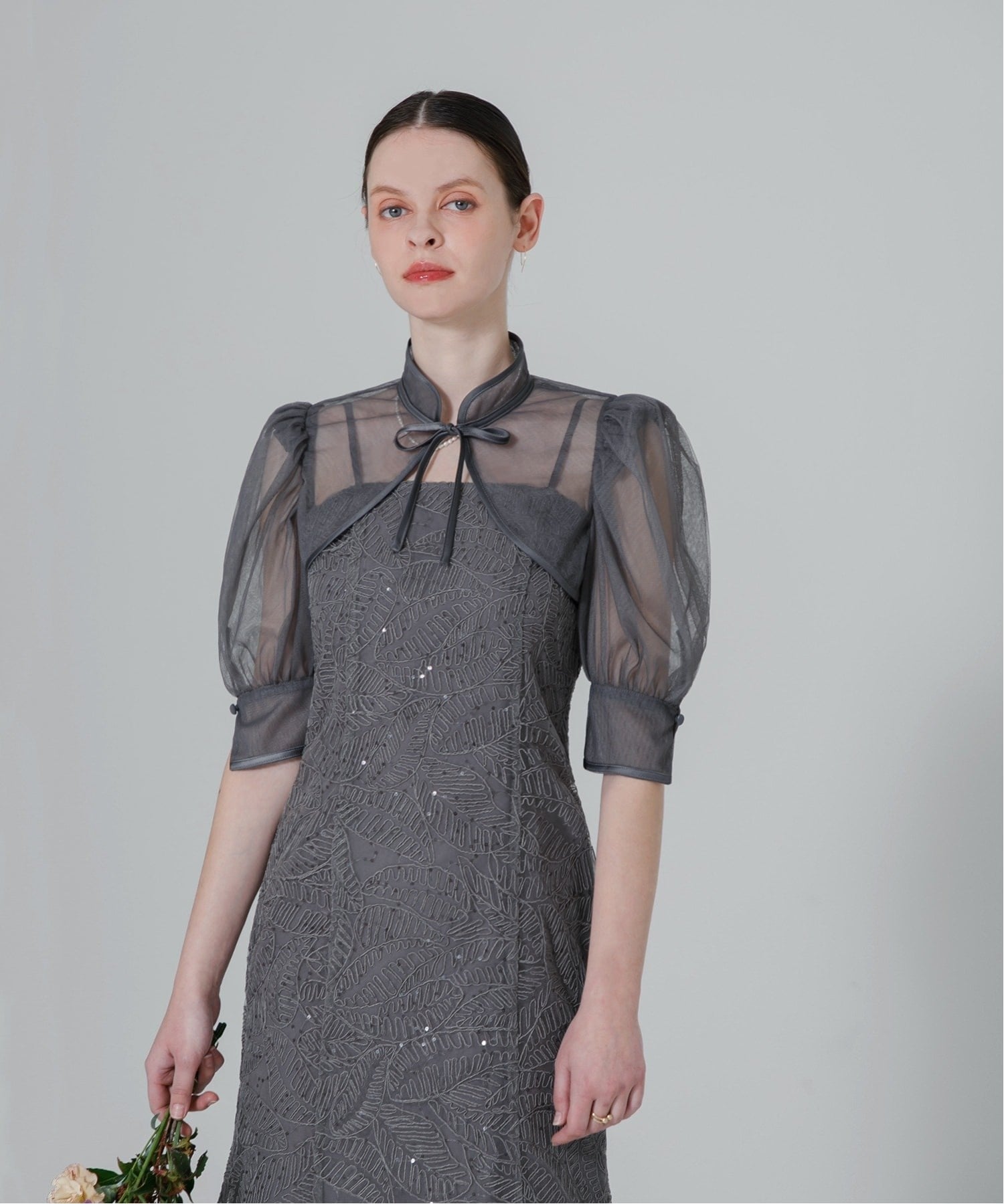 Leja｜LEJA/スパンコール刺繍マーメイドボレロ付きワンピースドレス