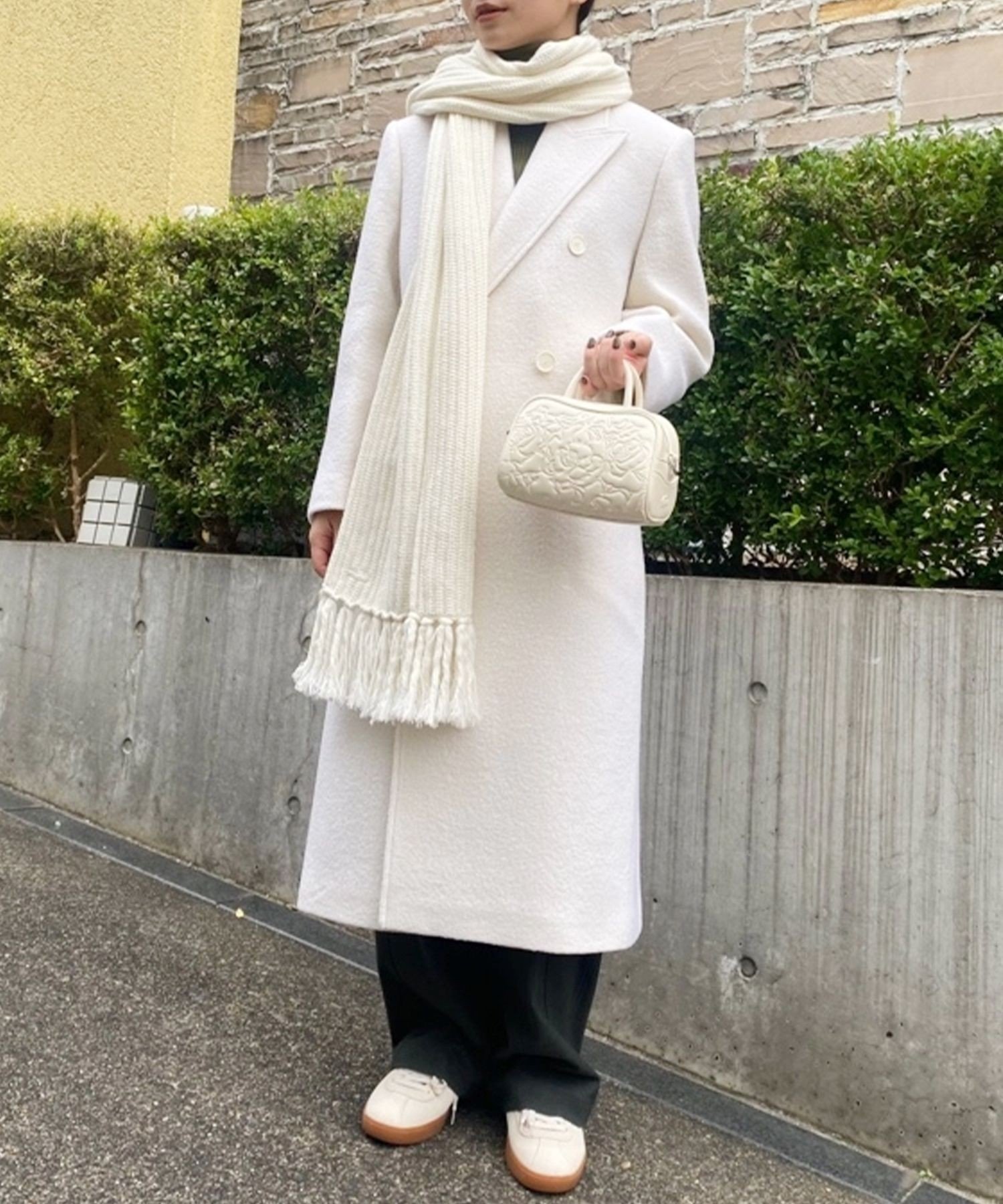 LACOSTE｜ダブルブレストウール ロングコート | Rakuten Fashion(楽天