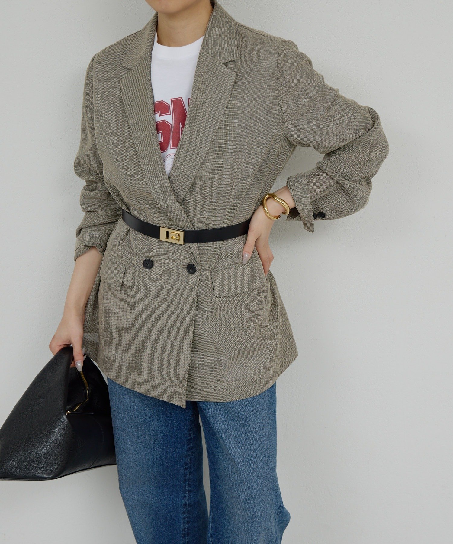 GALLARDAGALANTE｜《ウエスト調整自由自在!》スクエアバックルベルト