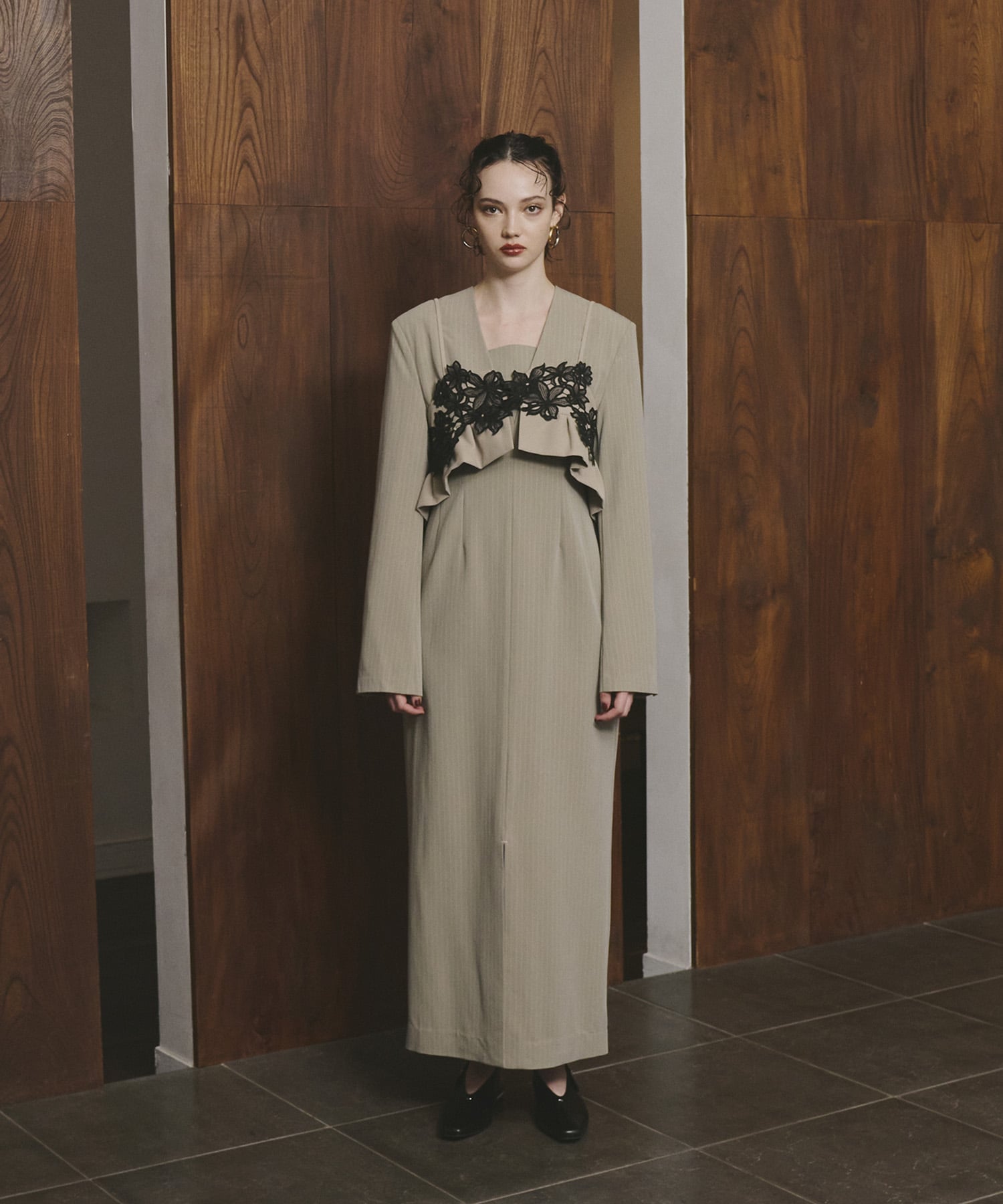 ANDRESD｜【2点セット】結婚式 ワンピースドレス ピンストライプ