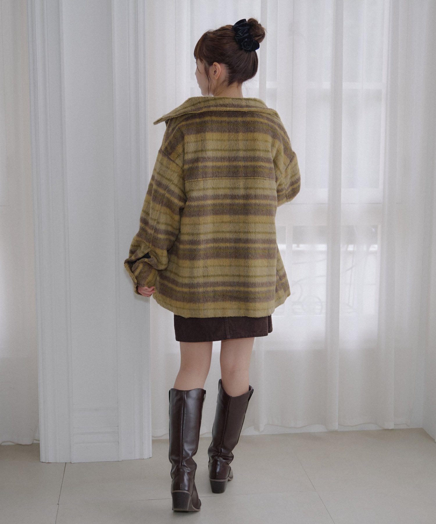 Discoat｜【umm./特別感ある一着】チェックシャギーコート | Rakuten