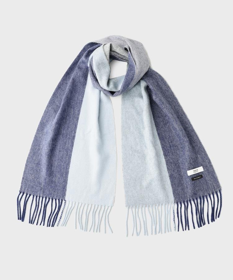 TAKEO KIKUCHI｜【洗えるカシミヤ】ピュアカシミヤ 4面パネルマフラー