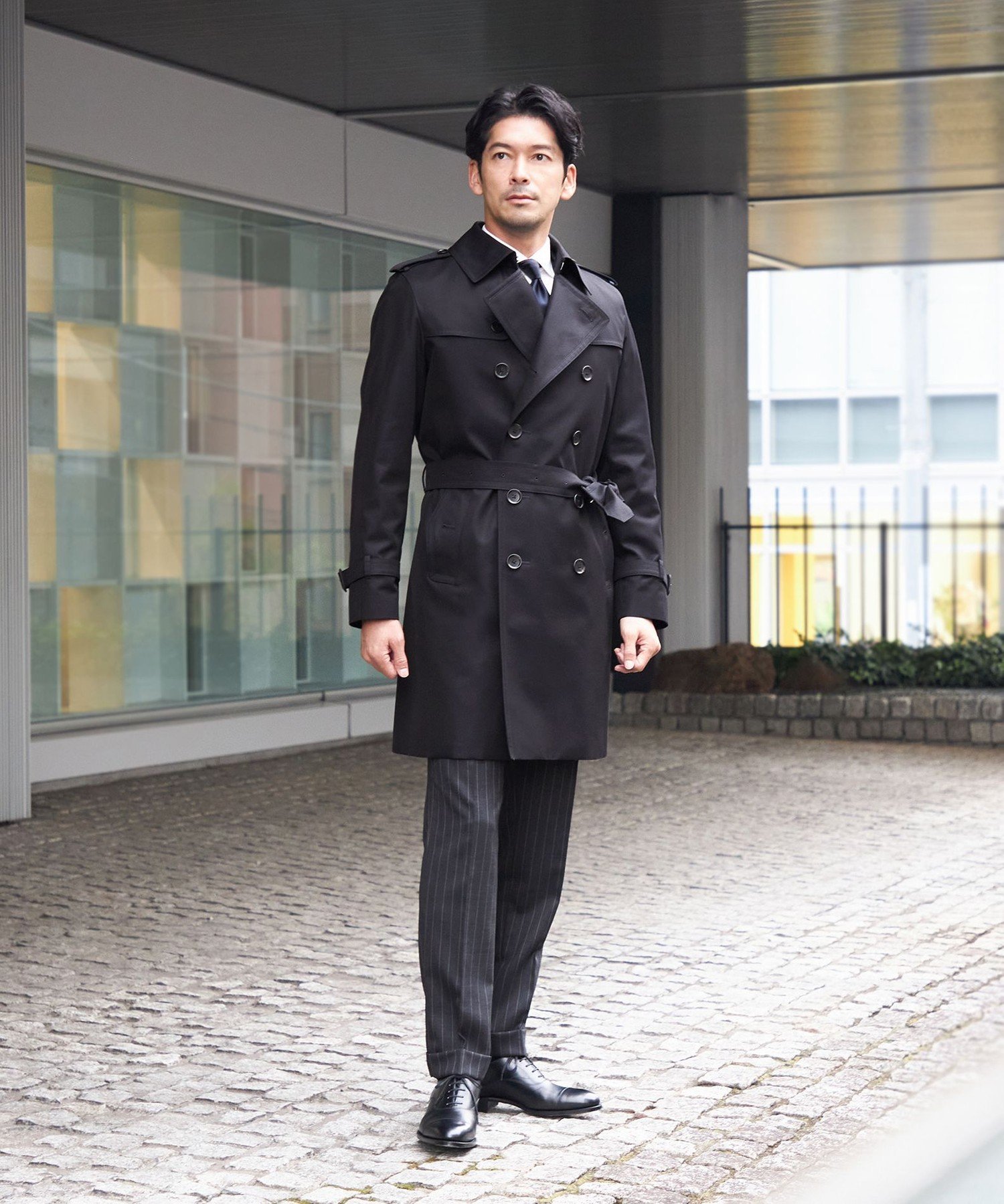 極美品 SANYO LL 定価¥100,000程 スプリングコート 100年コート＞極KIWAMI ダブルトレンチコート(コート)｜SANYOCOAT