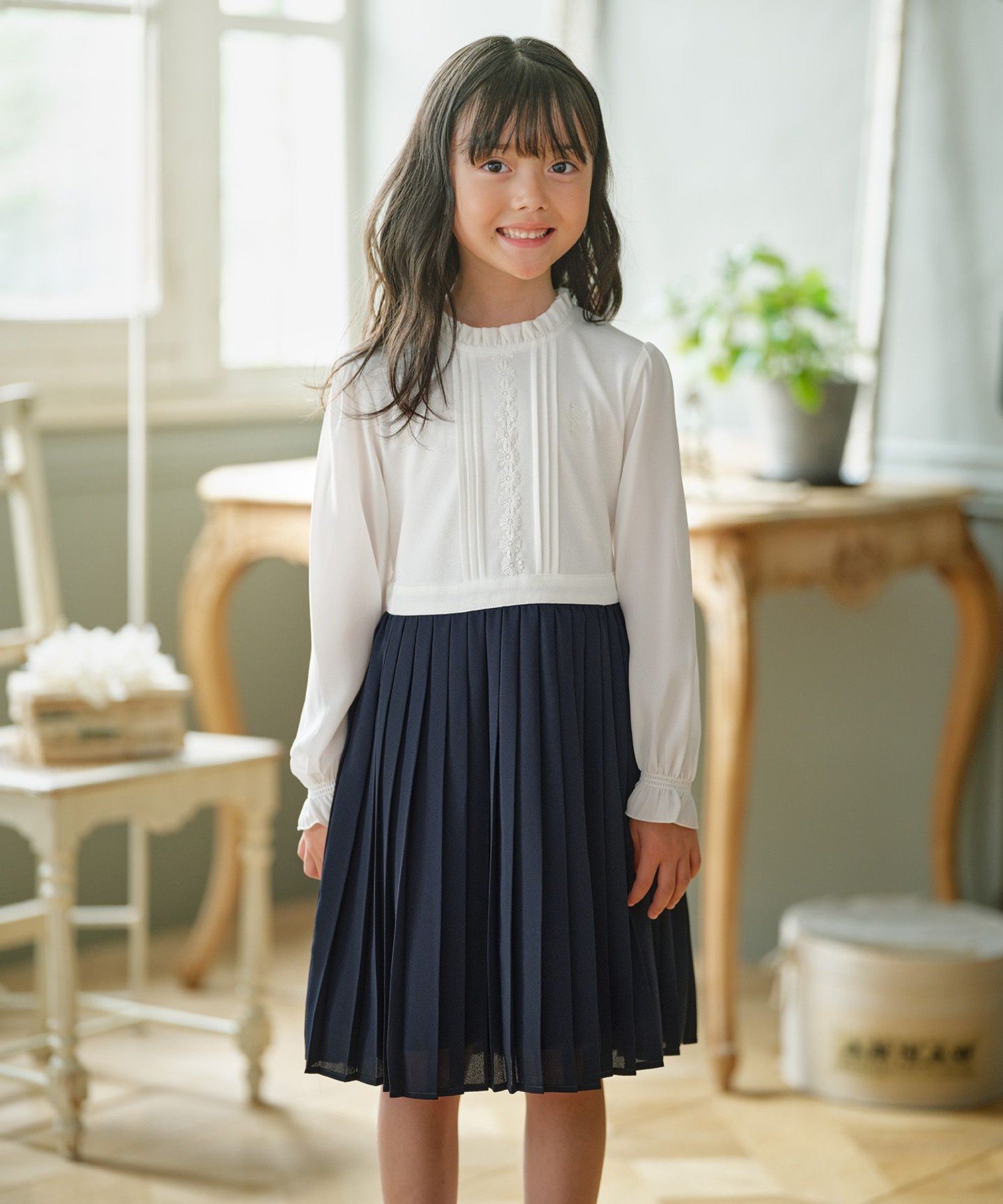 組曲｜【110-140cm】グレンチェックジャケット&プリーツワンピース