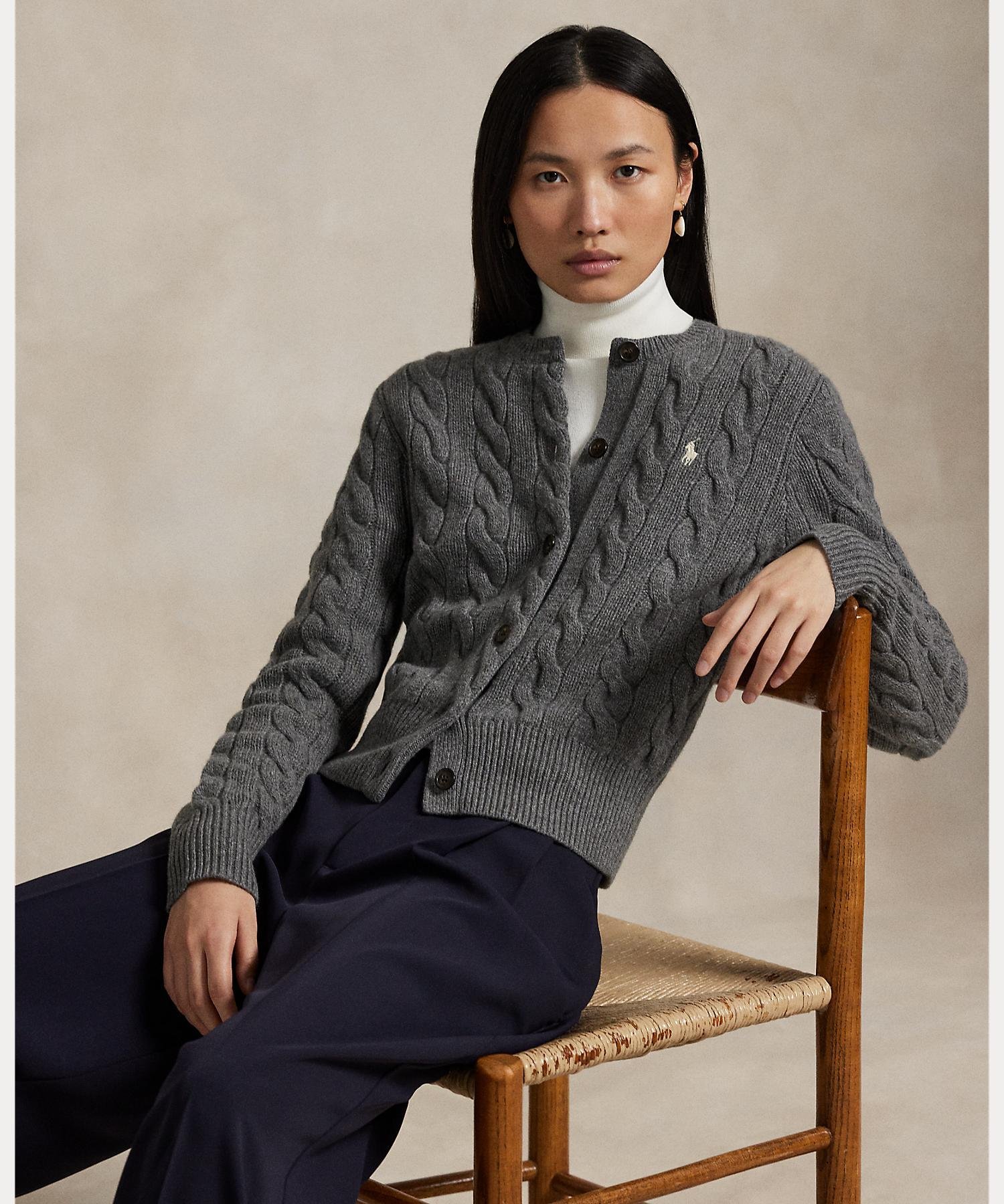 RALPH LAUREN｜ケーブルニット ウールカシミヤ カーディガン | Rakuten