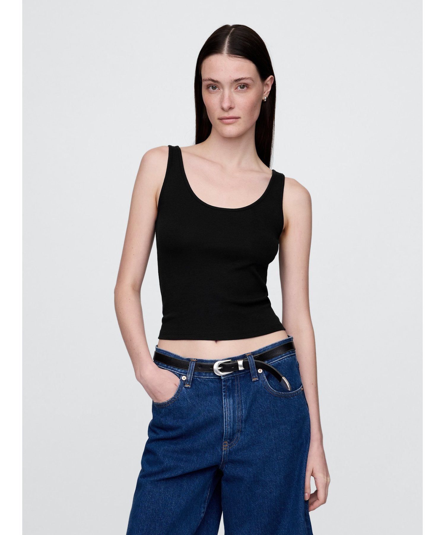 GAP｜(W)モダン クロップド タンクトップ | Rakuten Fashion(楽天