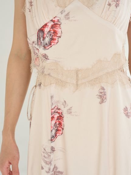 SNIDEL｜レーストリムプリントキャミワンピース | Rakuten Fashion