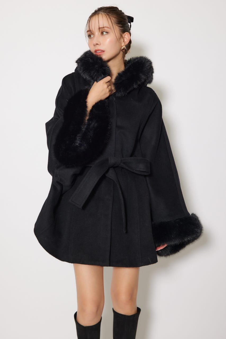 rienda｜ウールMIXフードポンチョコート | Rakuten Fashion(楽天