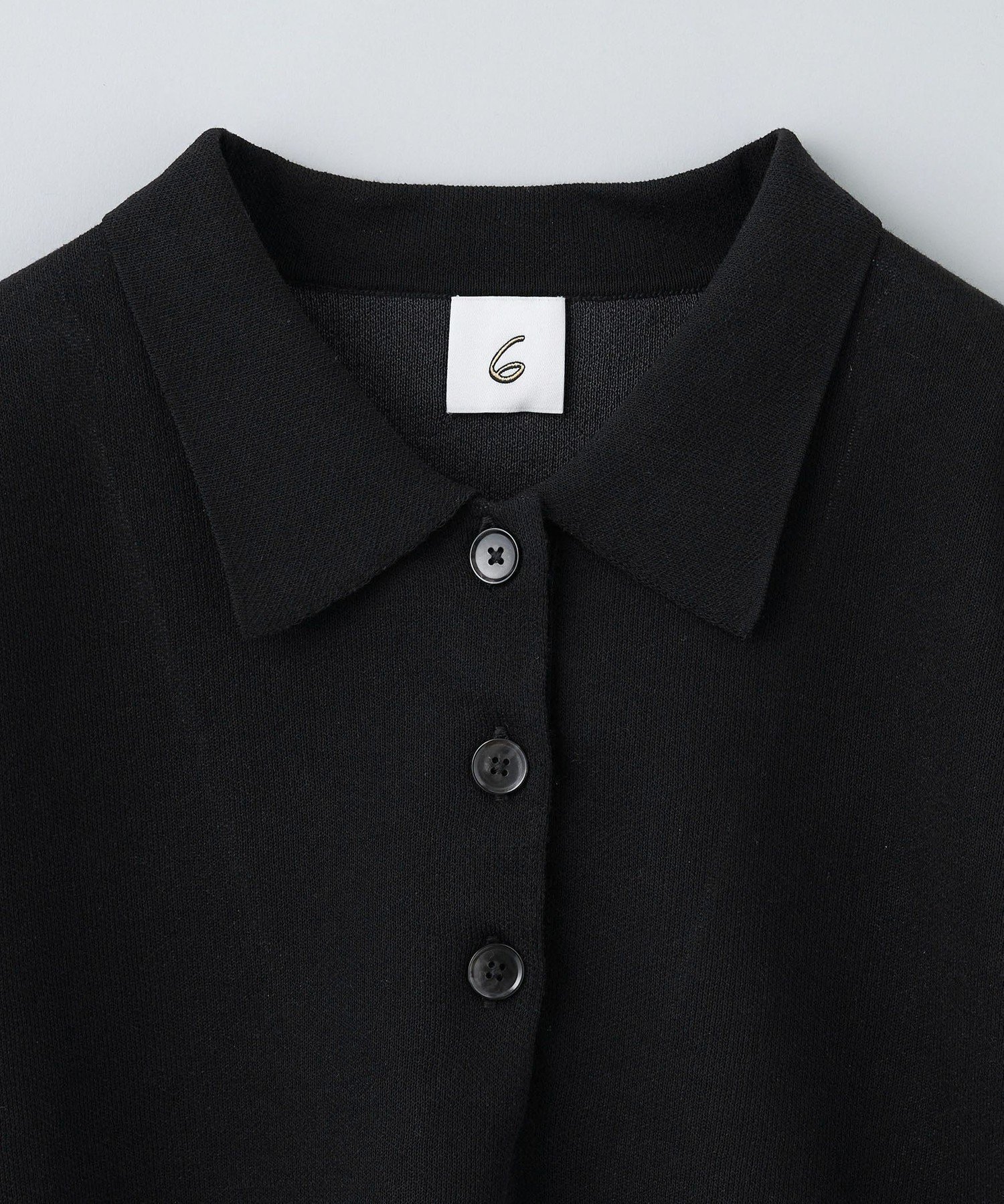 6（roku）カラーポイント　ポロニット　ベージュ UNITED ARROWS LTD. OUTLET｜<6(ROKU)>カラーポイント ポロニット