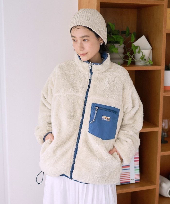 FREAK'S STORE｜配色 リバーシブル ボアジャケット/フリースジャケット