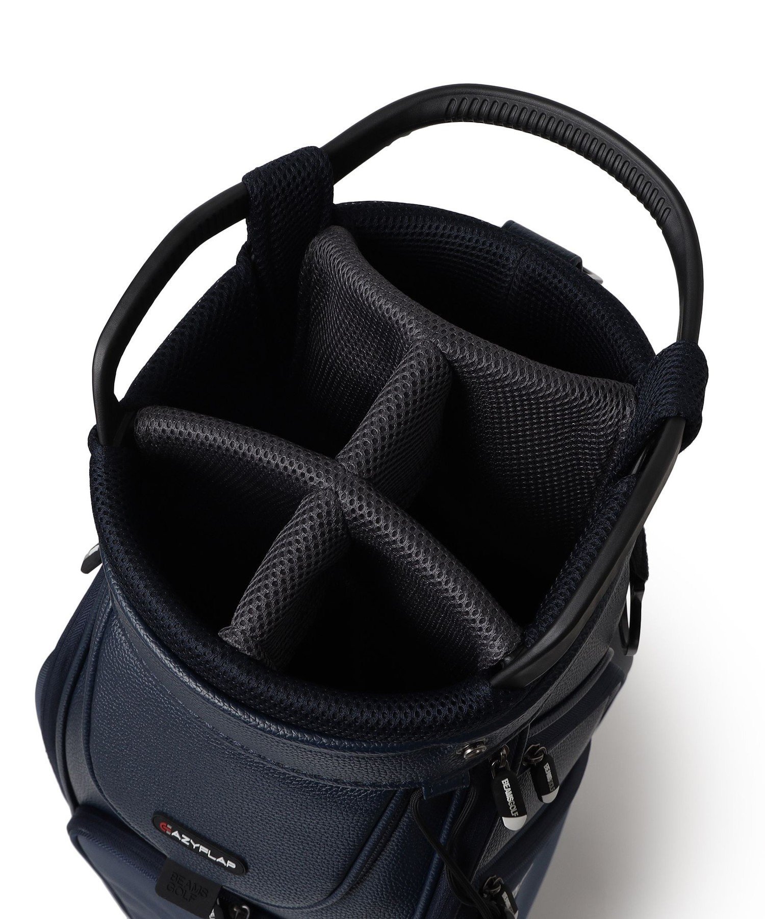 BEAMS GOLF｜スクリプトロゴ ネイビー キャディバッグ(8.5インチ