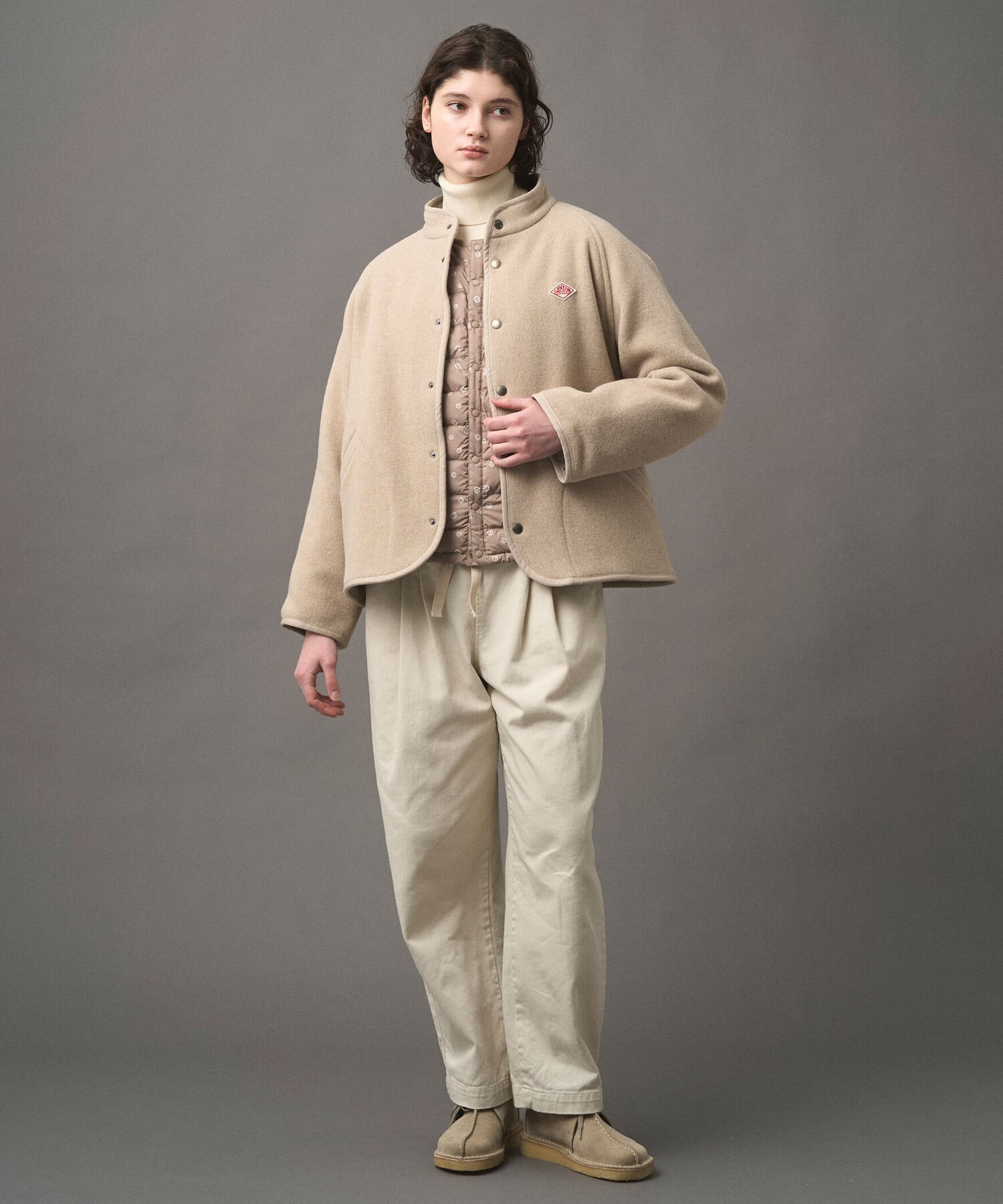 Bshop｜DANTON | ウールライトパイル スタンドカラージャケット WOMEN