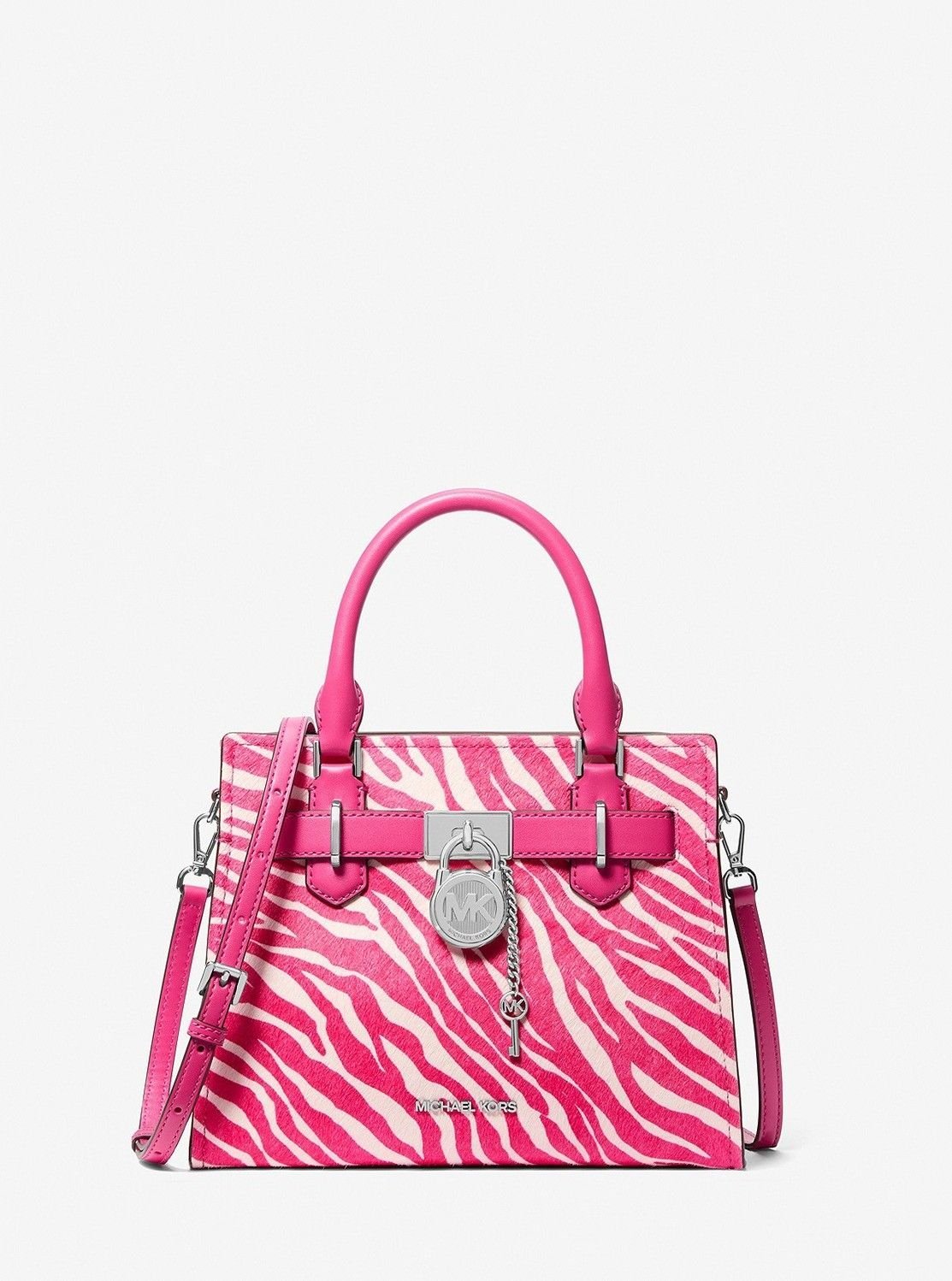 MICHAEL KORS｜HAMILTON ゼブラプリント カーフヘア サッチェル