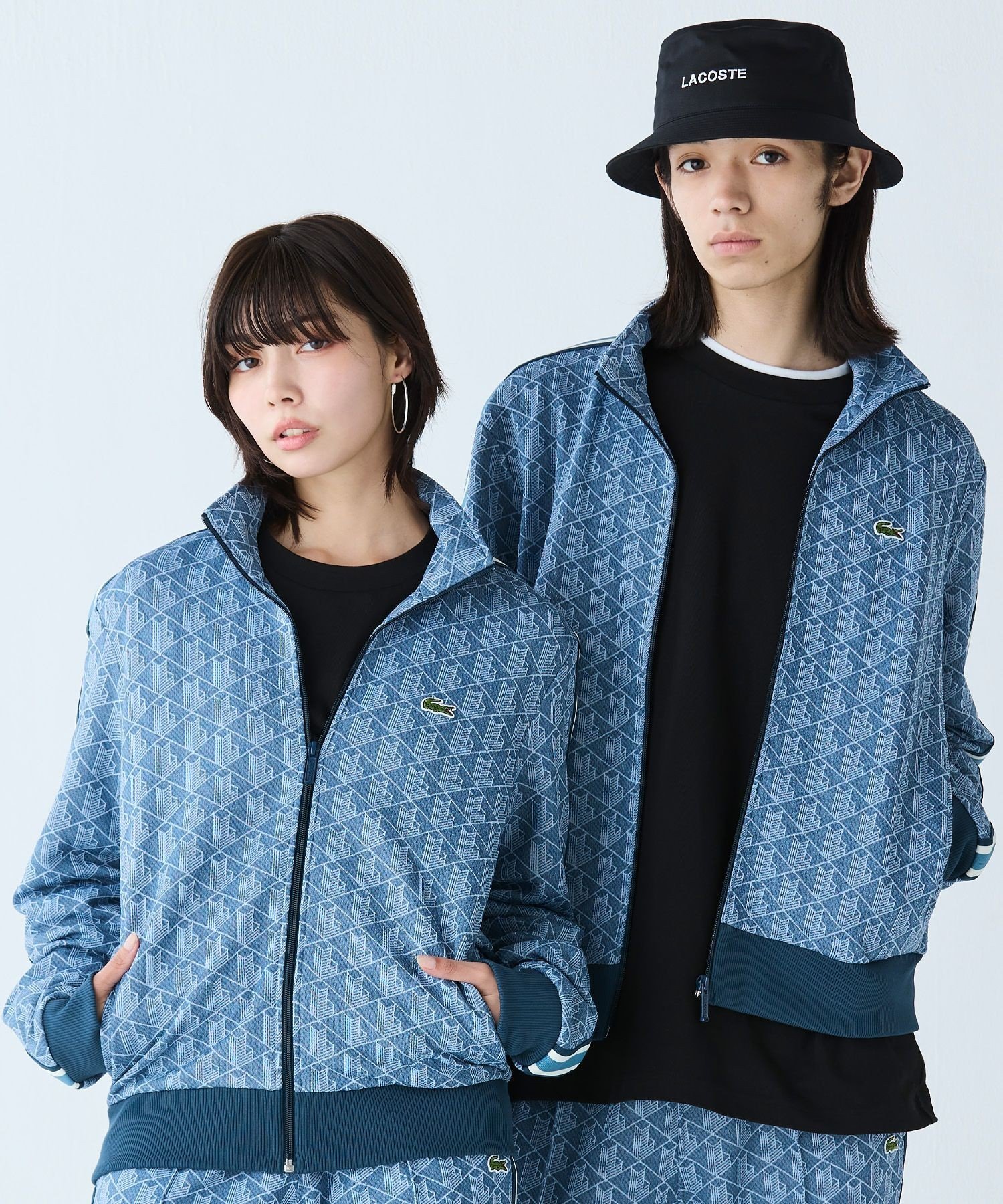 LACOSTE｜モノグラムジャカードトラックジャケット 【セットアップ対応