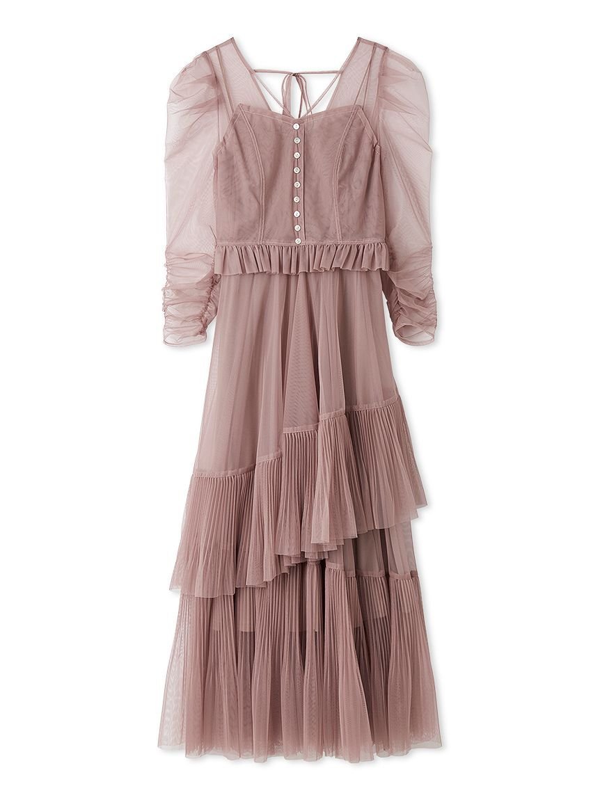 SNIDEL｜Sustainableティアードチュールドレス | Rakuten Fashion(楽天