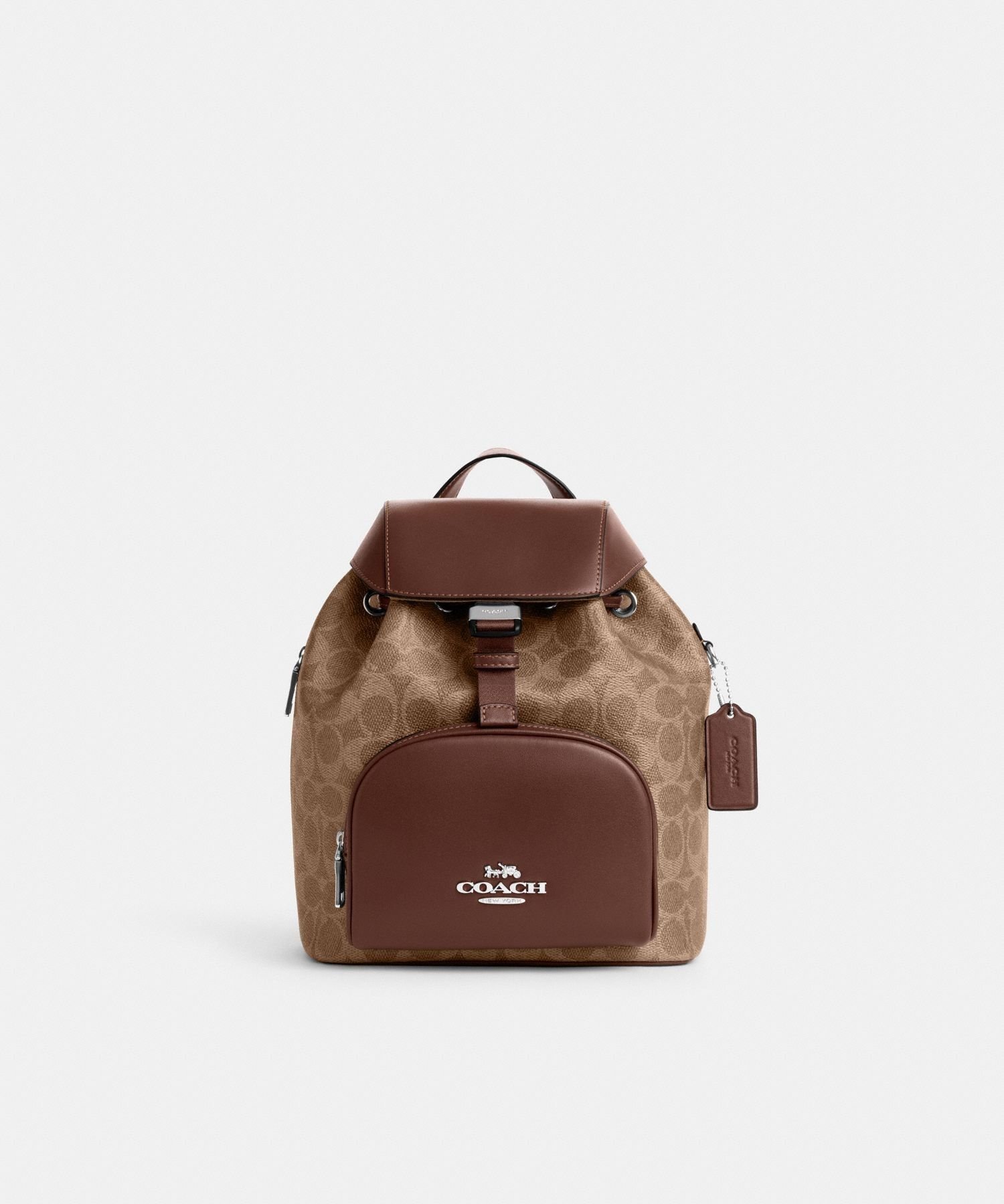 新品✨COACH リュック バッグパック シアリング ボア レザー ベージュ