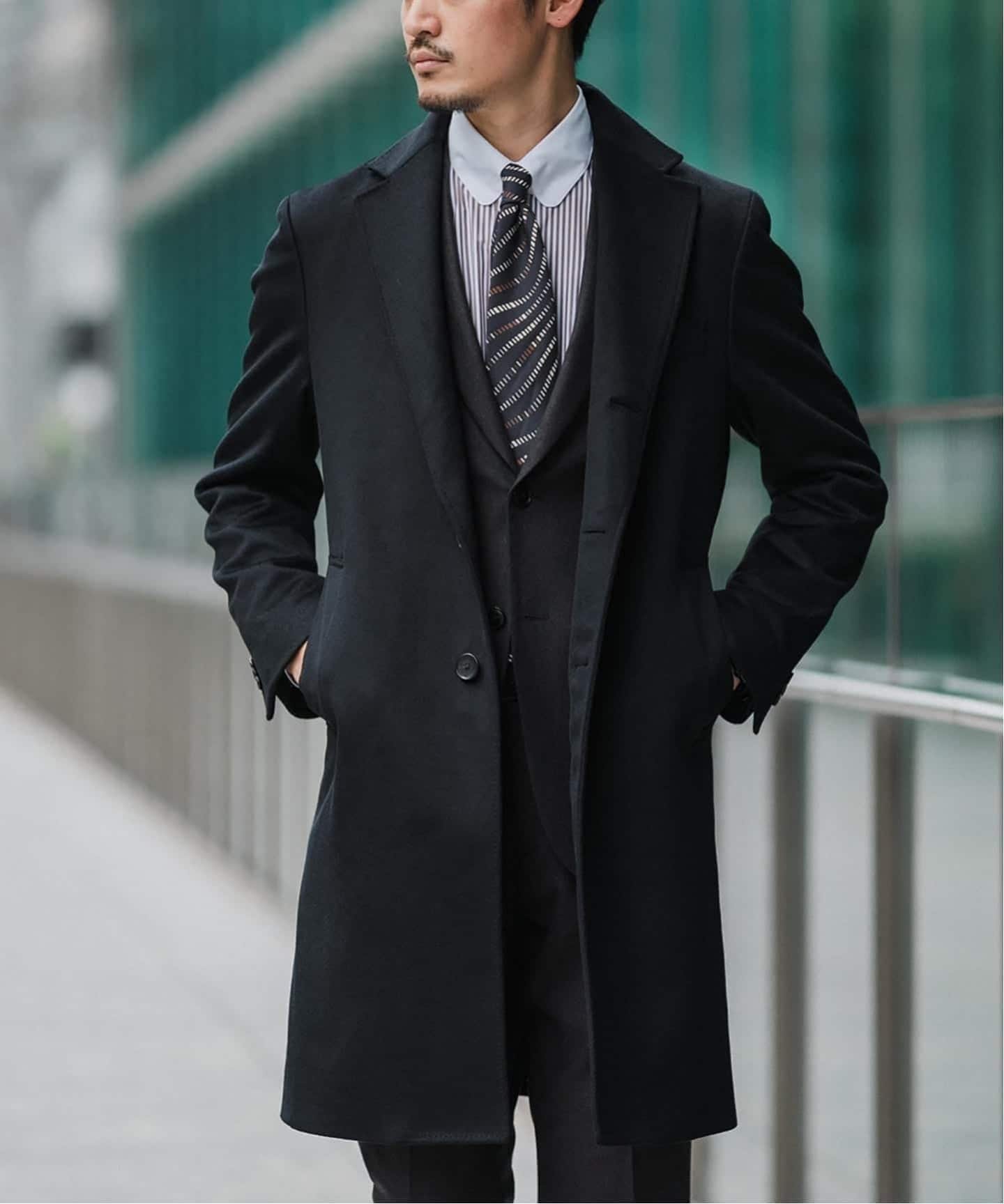 EDIFICE｜SUPER 140's ウール / カシミヤ チェスターコート | Rakuten