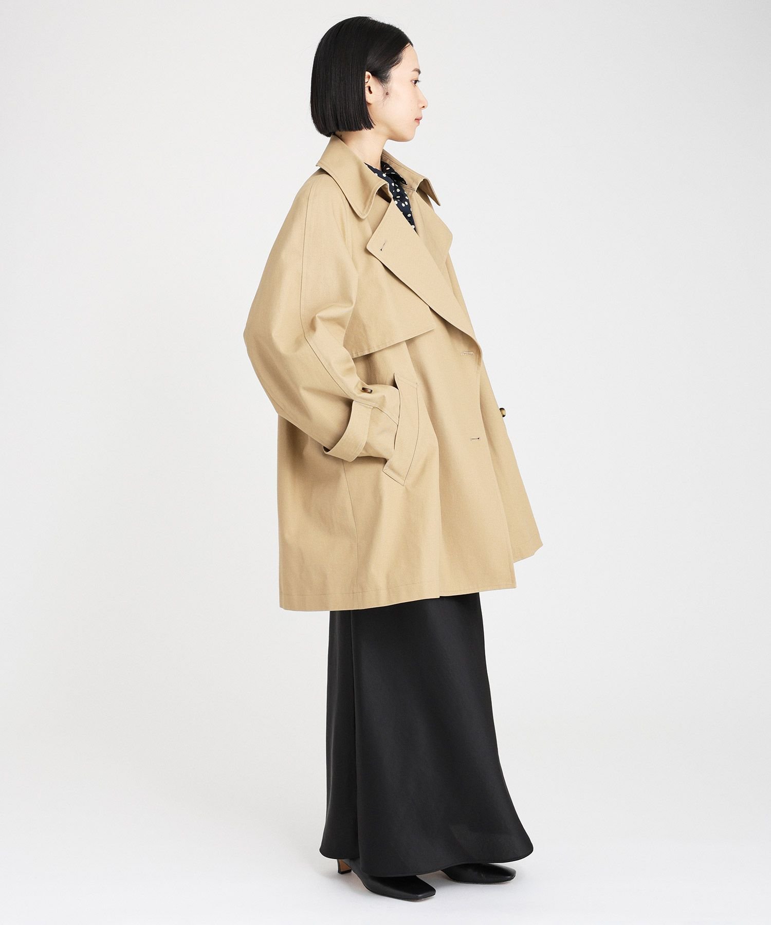 Cafune コットンツイル ショートトレンチコート カフネ cafuneカフネ