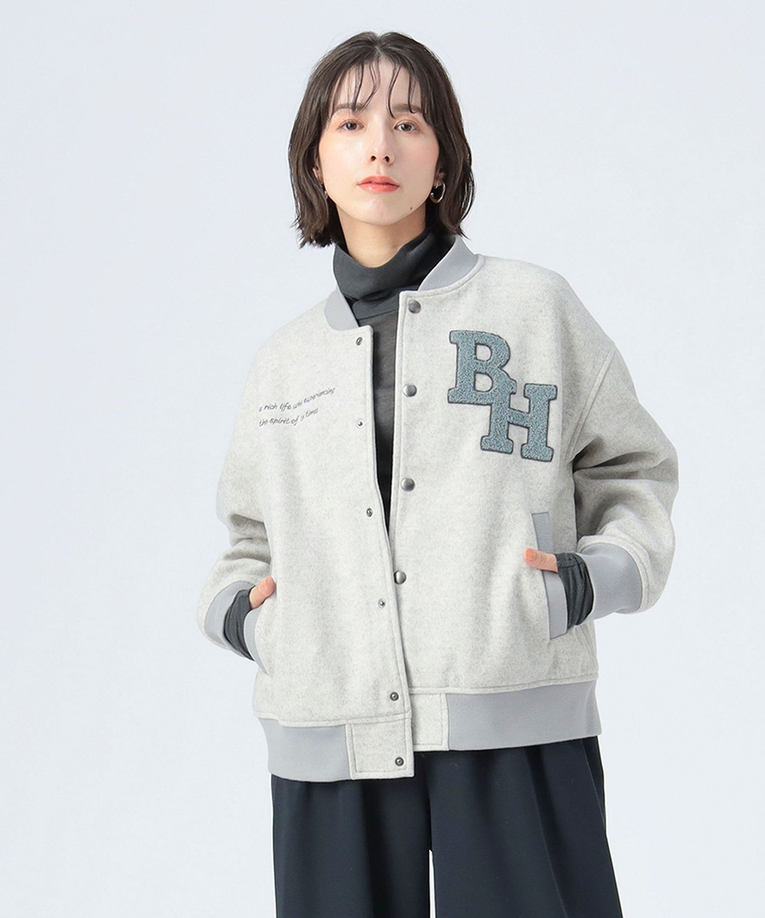 BEAMS HEART｜BHロゴ ビッグシルエット スタジャン | Rakuten Fashion