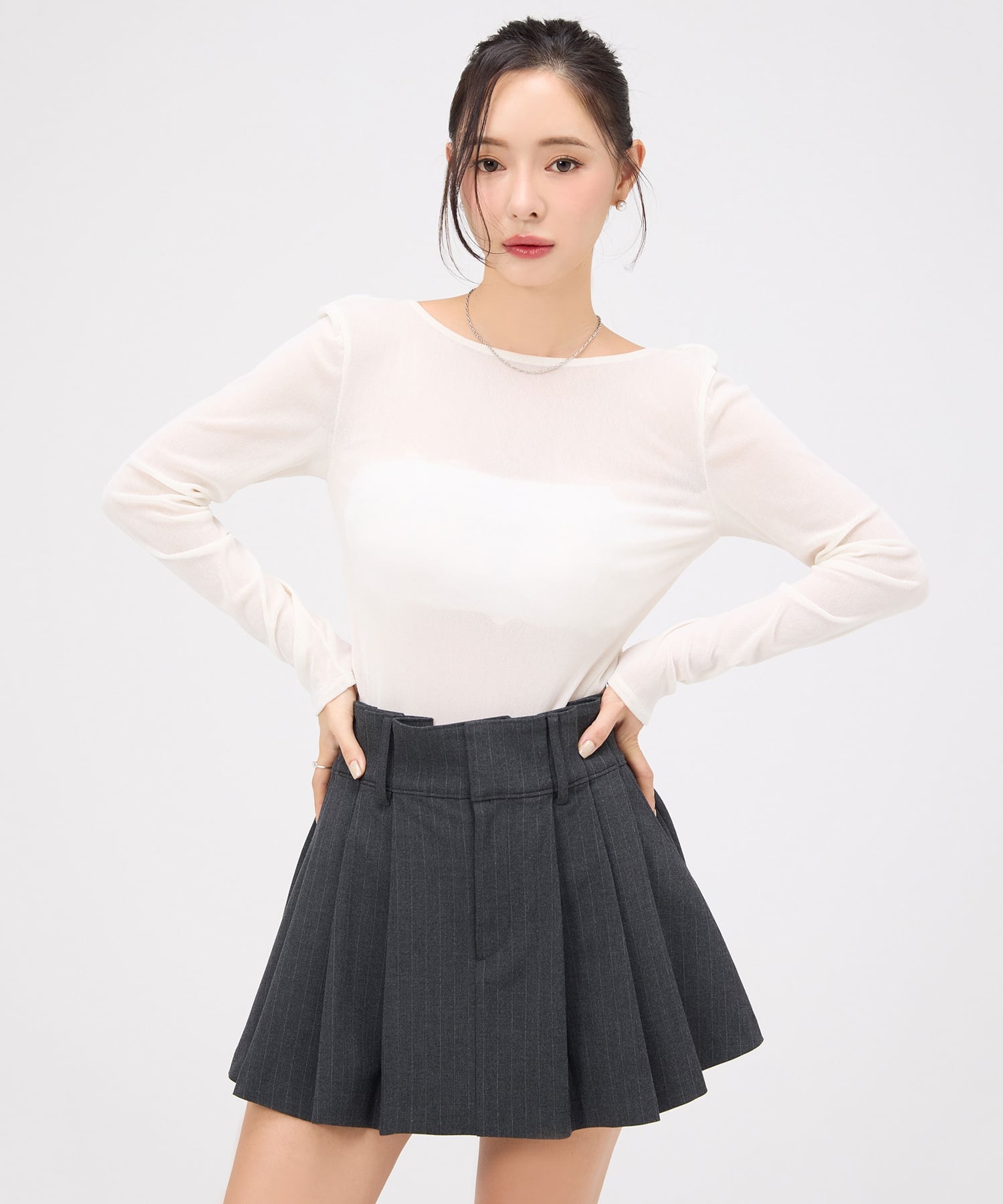 EIMY ISTOIRE｜ボックスプリーツミニスカート | Rakuten Fashion(楽天