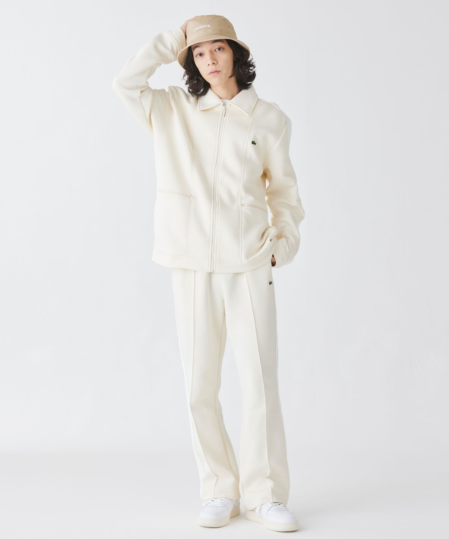 LACOSTE｜ダブルフェイススウェットジップジャケット / ジップアップ