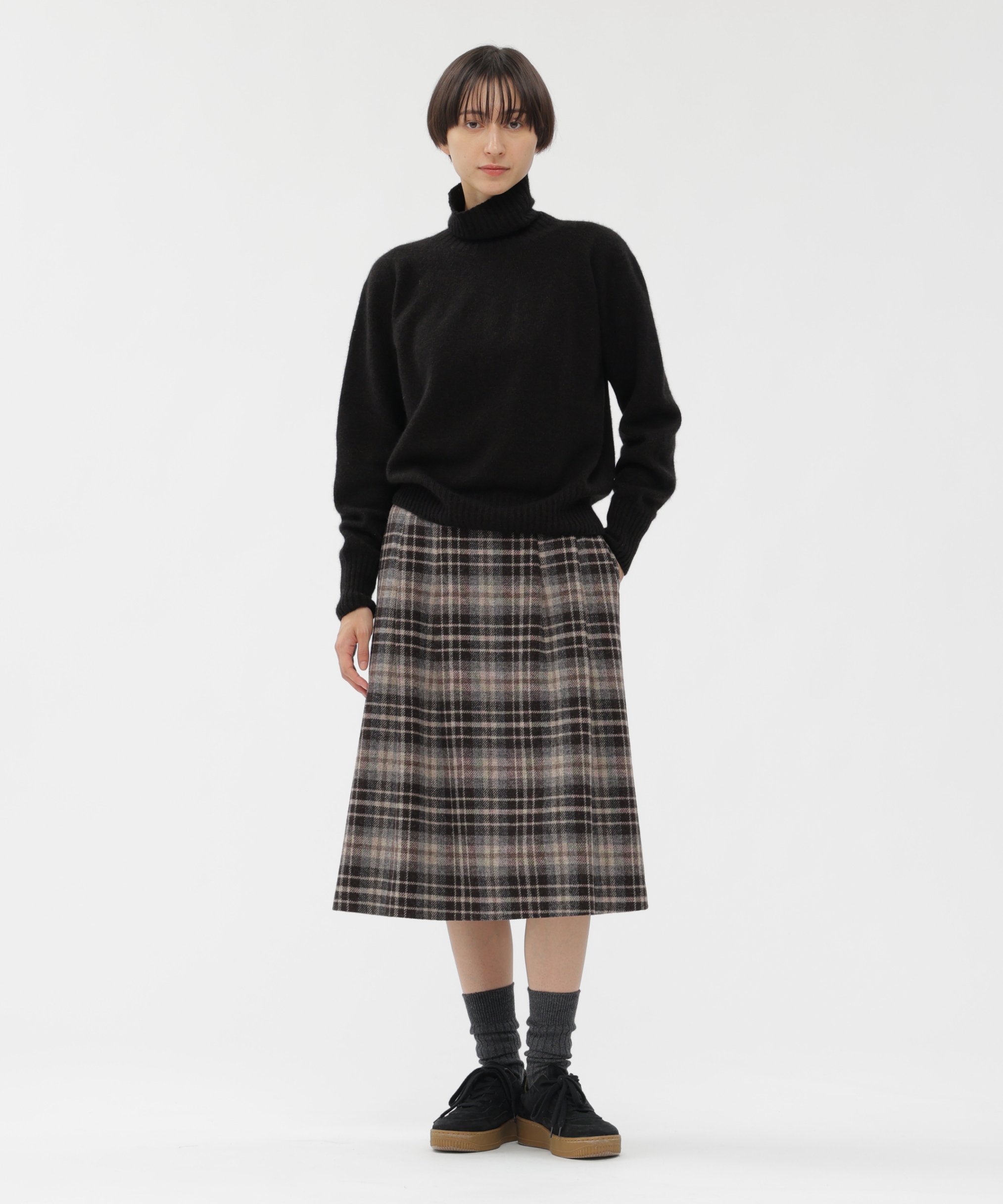 MARGARET HOWELL｜LARGE CHECK WOOL SKIRT | Rakuten Fashion(楽天