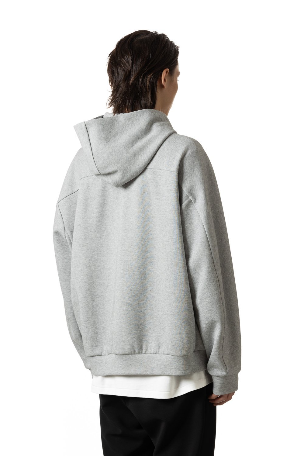 ATTACHMENT｜コットン/ポリエステルダブルニット ジップアップフーディ