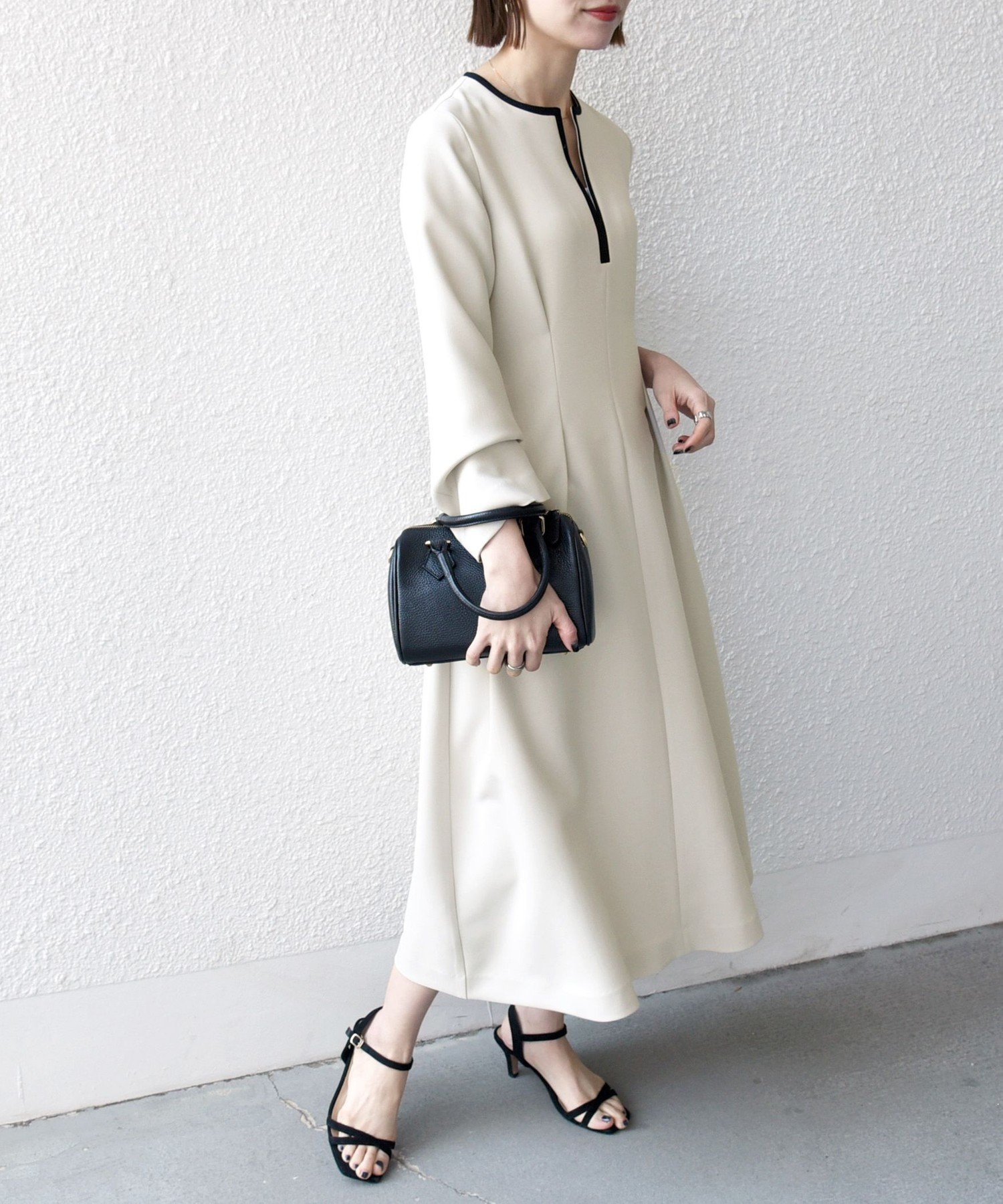 SHIPS｜【WEB限定】SHIPS any: ダブルクロス ウエスト タック Aライン