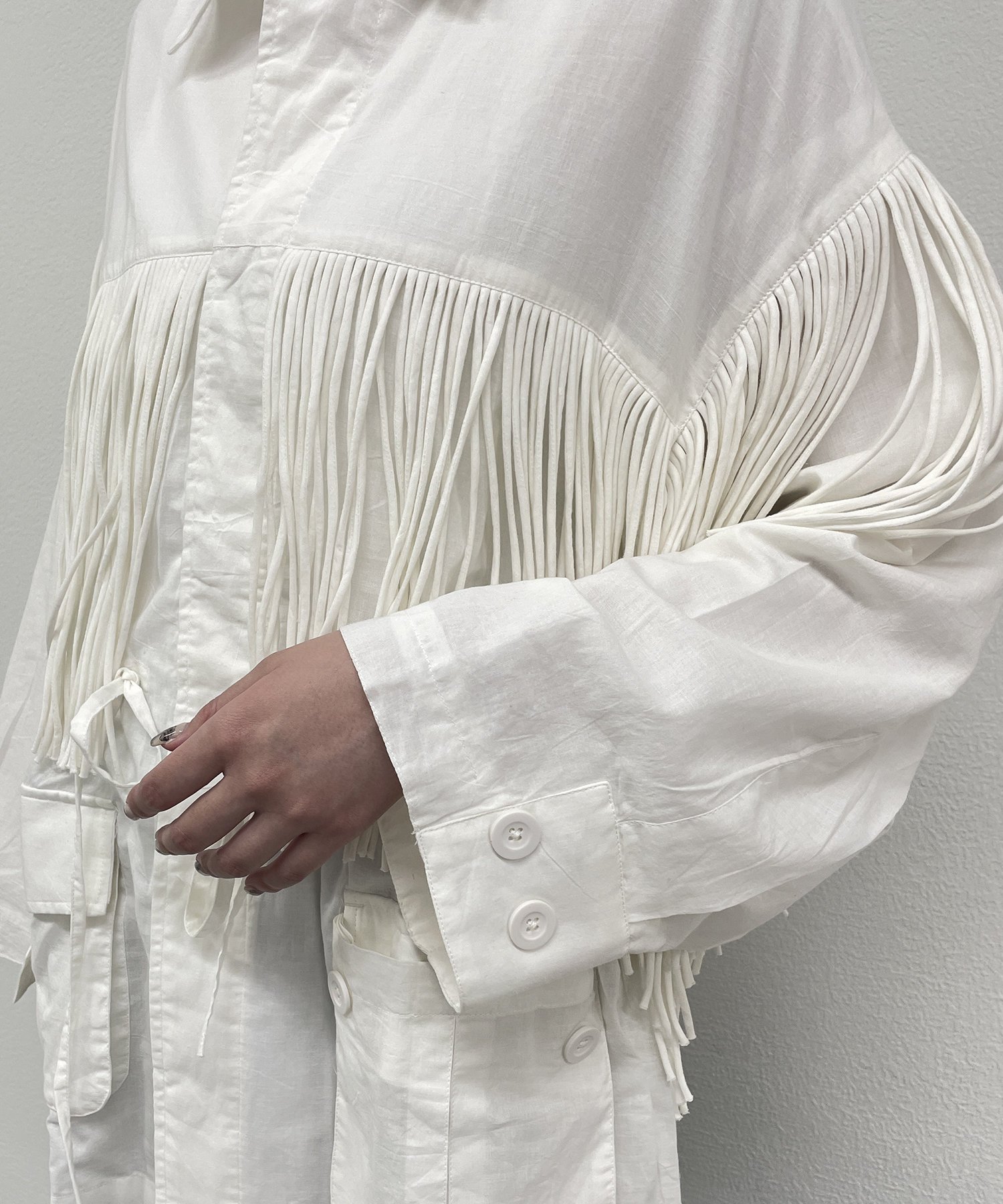 PAL GROUP OUTLET｜【Loungedress】【crinkle】 fringe M65 jacket