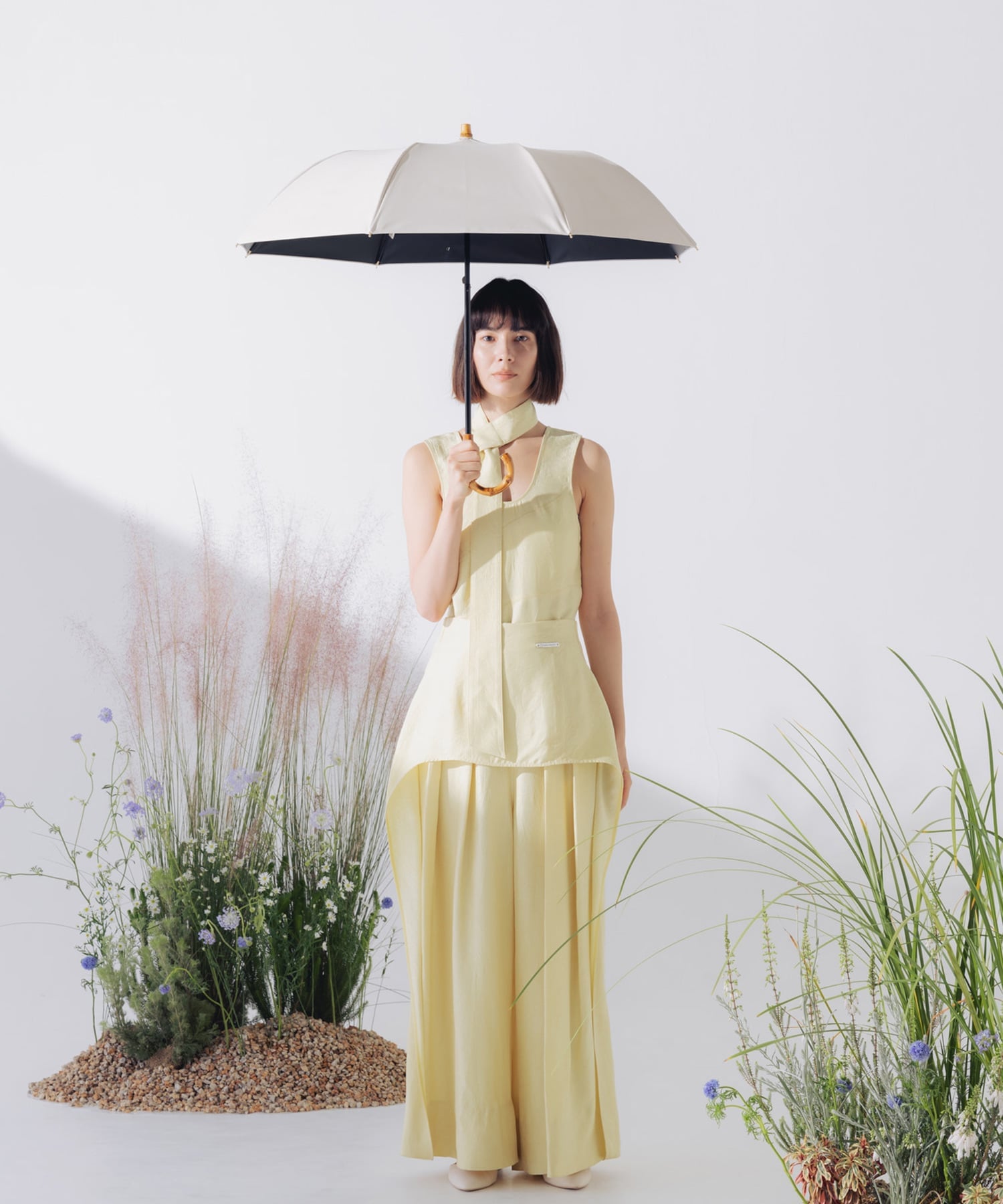 untule｜【完全遮光100%】 2段EASY 折りたたみ日傘(50cm)/ワンカラー