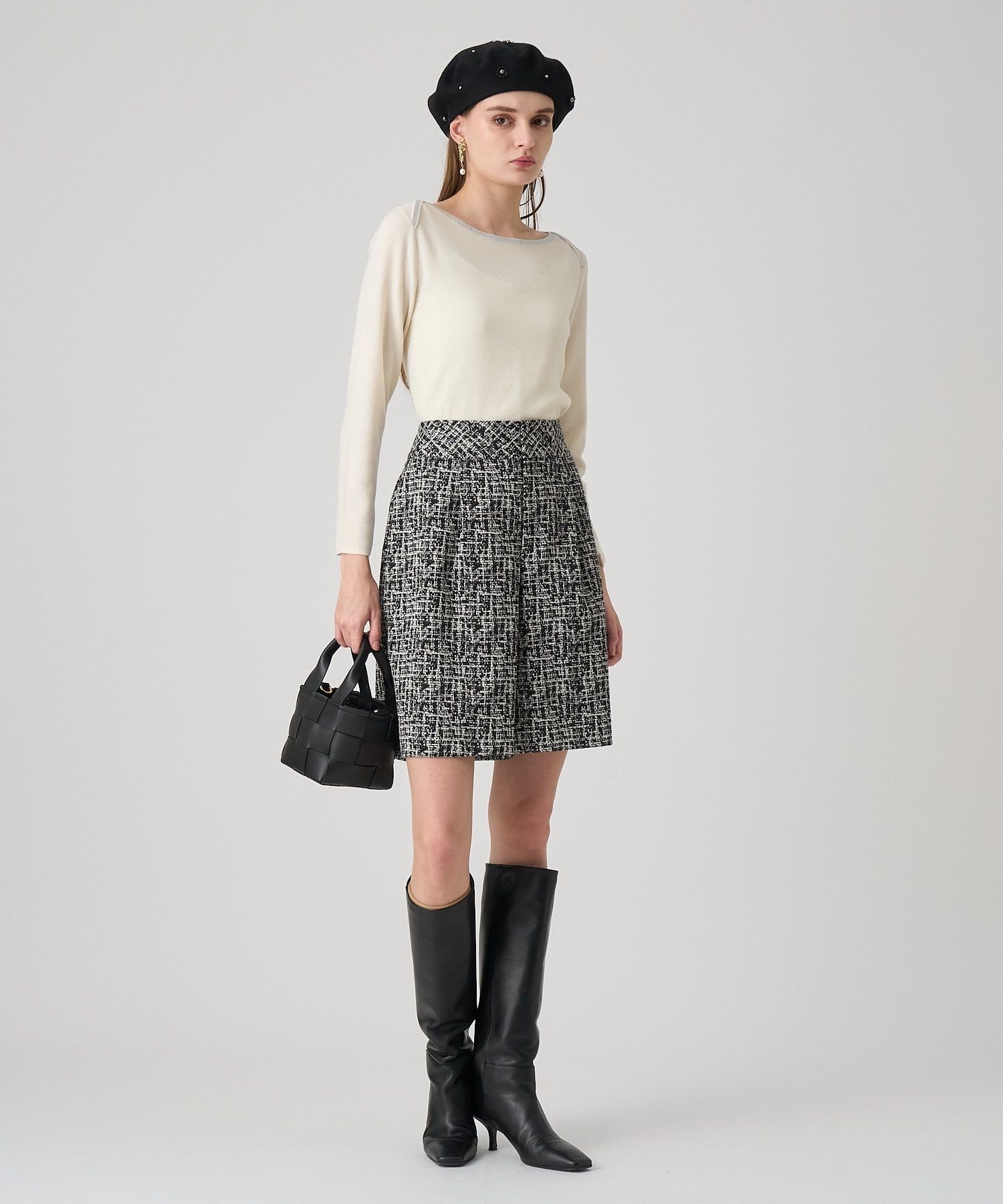 ANAYI｜【セットアップ対応商品】ツイーディージャガードキュロット