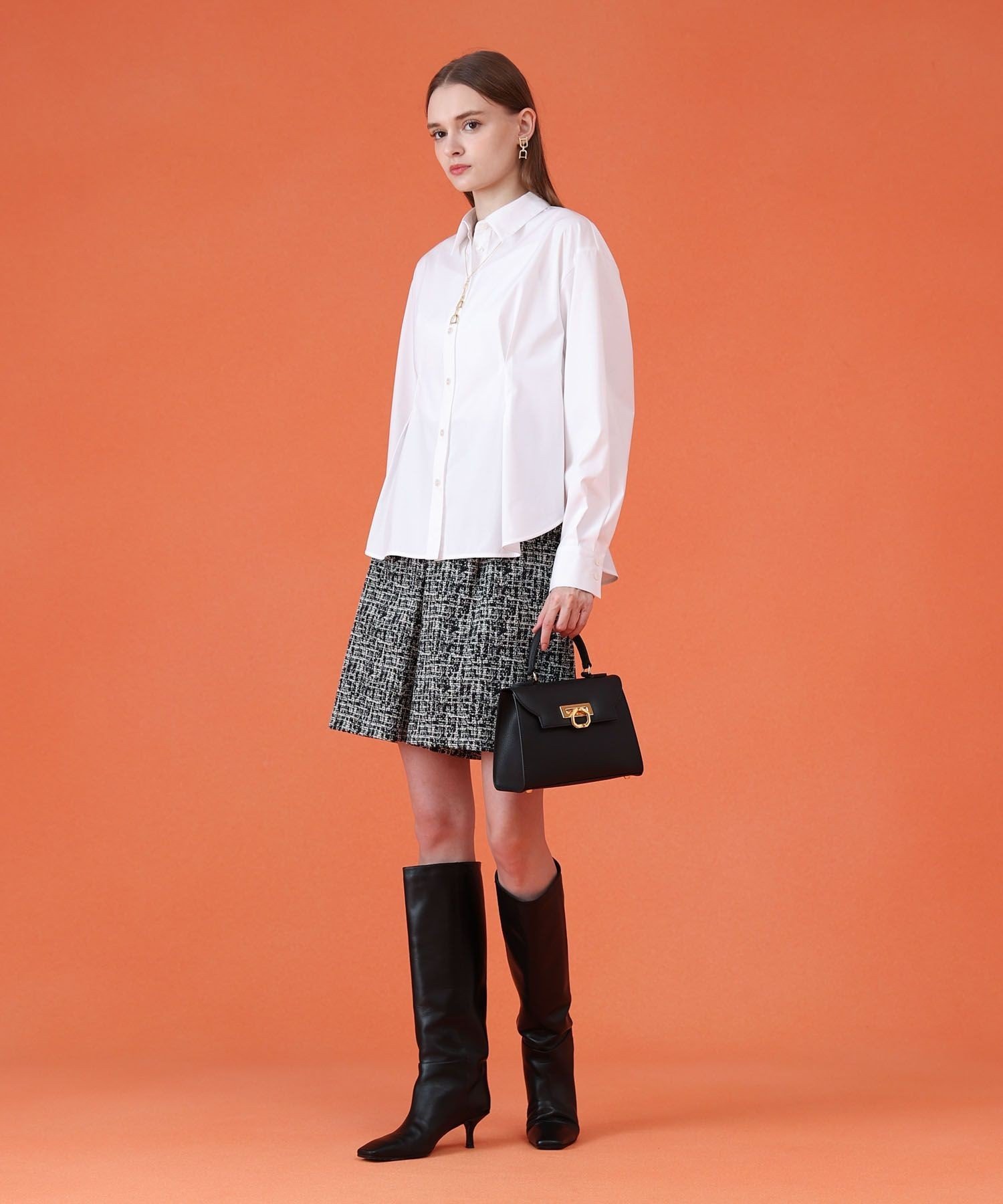 ANAYI｜【セットアップ対応商品】ツイーディージャガードキュロット