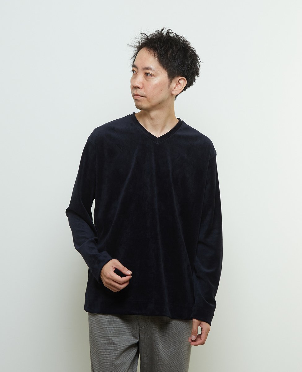 ballaholic VネックロンT ネイビー 3XL ballaholic VネックロンT