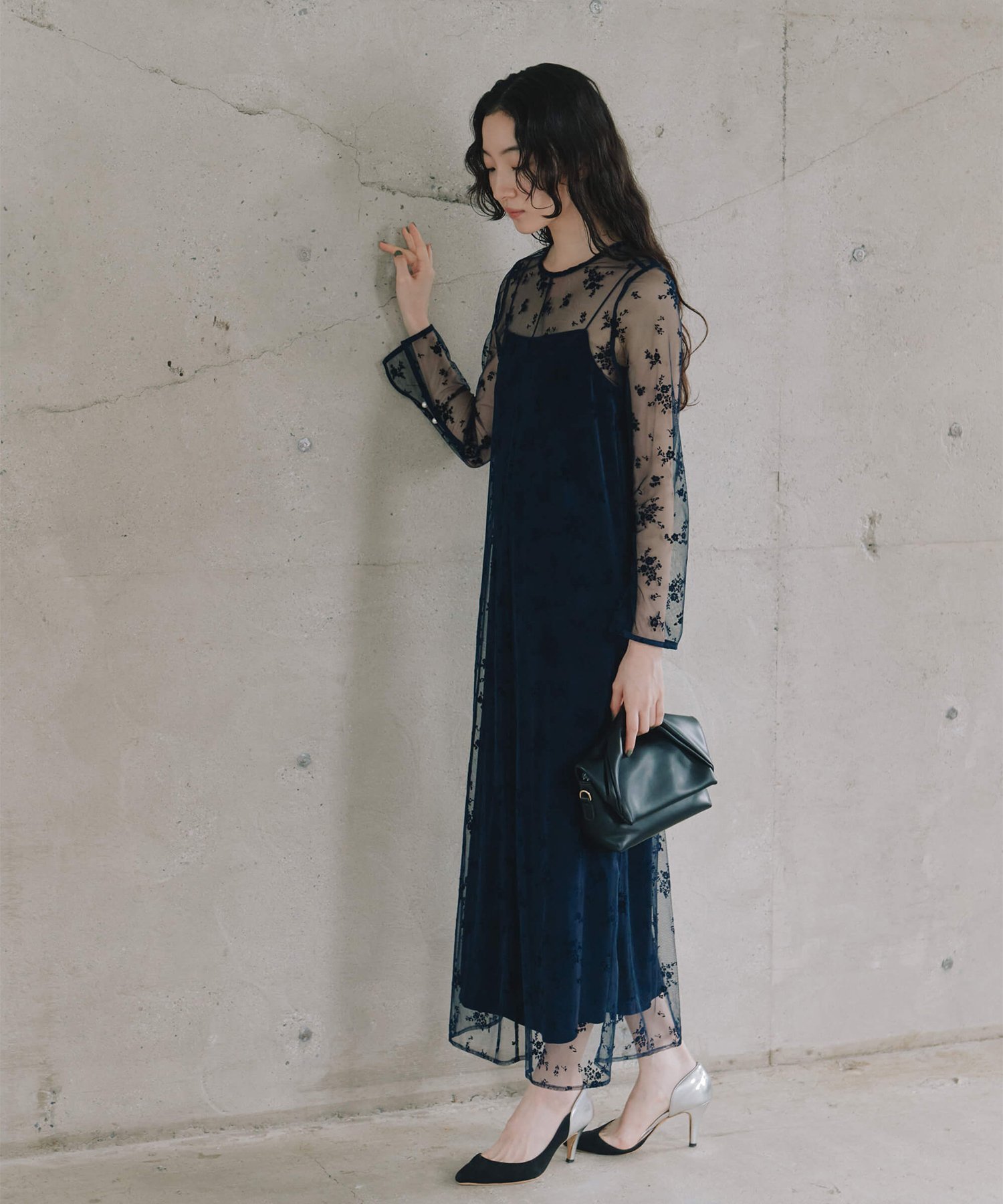 kaene｜フロッキーベロア2wayドレス|結婚式二次会同窓会謝恩会お呼ばれ