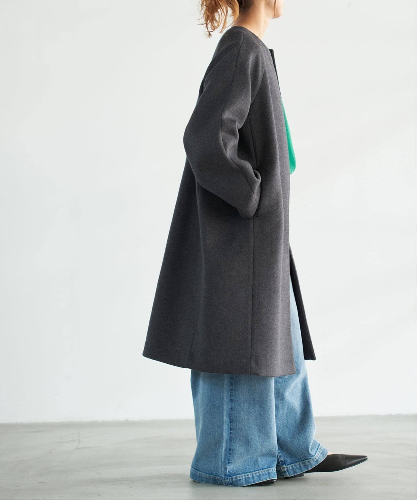 Spick & Span｜《追加》S160ビーバーノーカラーコート | Rakuten