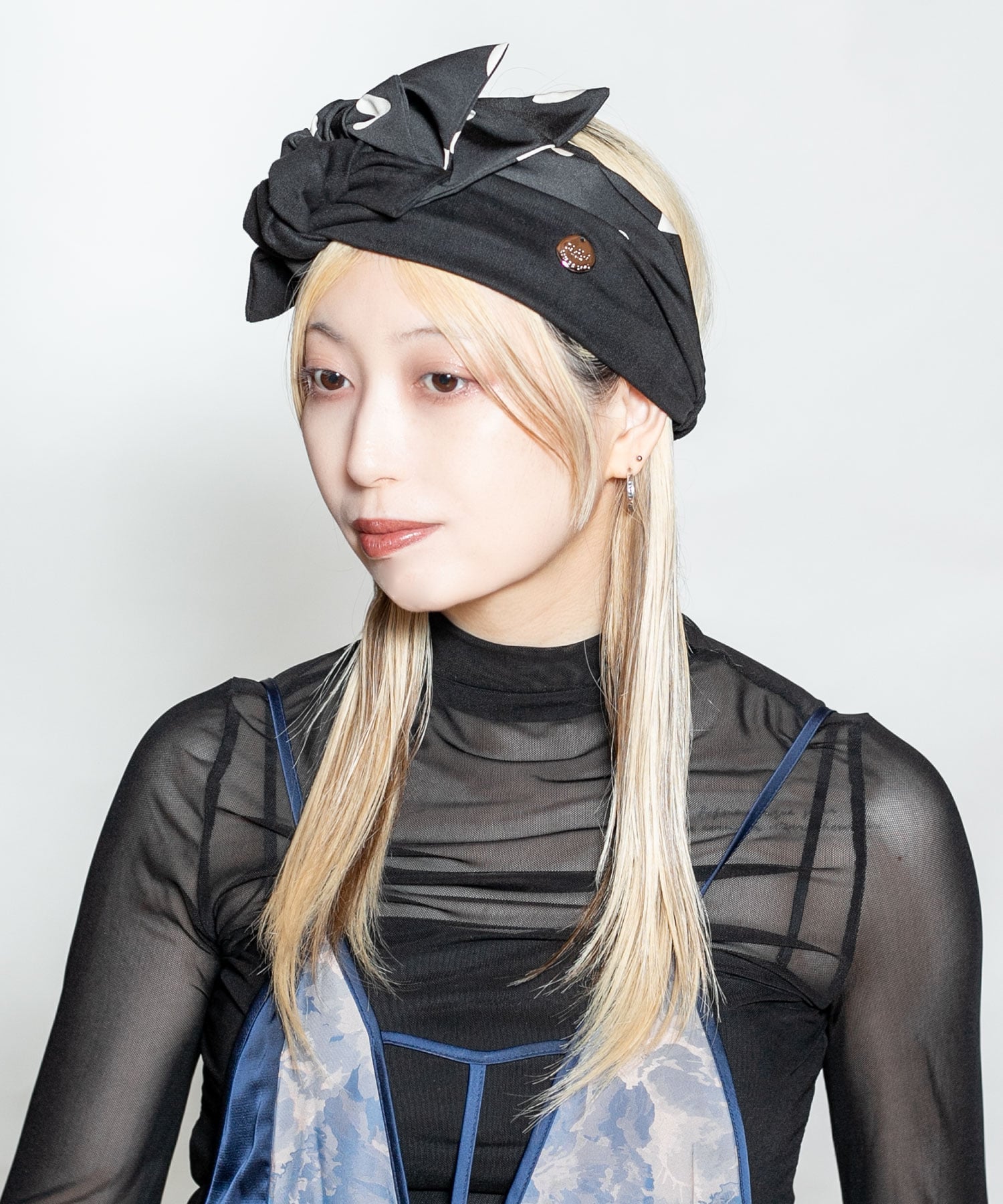 新品未使用タグ付き CA4LA カシラ 黒 ベルベットカチューシャ 日本製