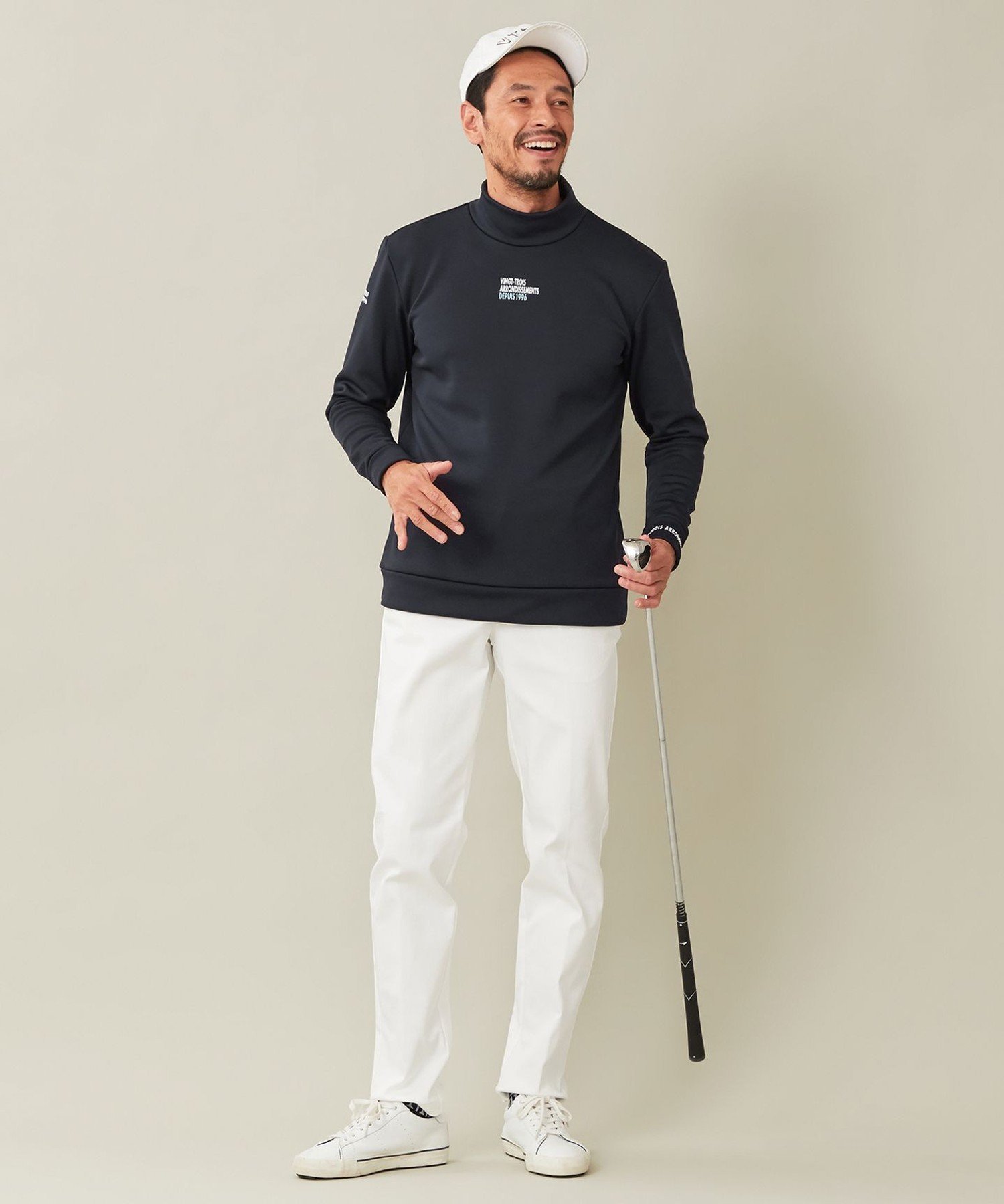 23区GOLF｜【MEN】ストレッチ裏フリース モックネック | Rakuten